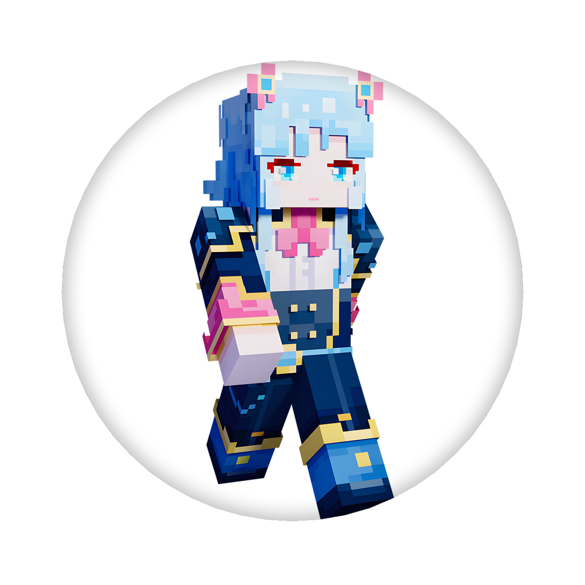 （画像用） マインクラフト ブロックの世界 Minecraft MC Block world 6cm 缶バッジ 複数セット