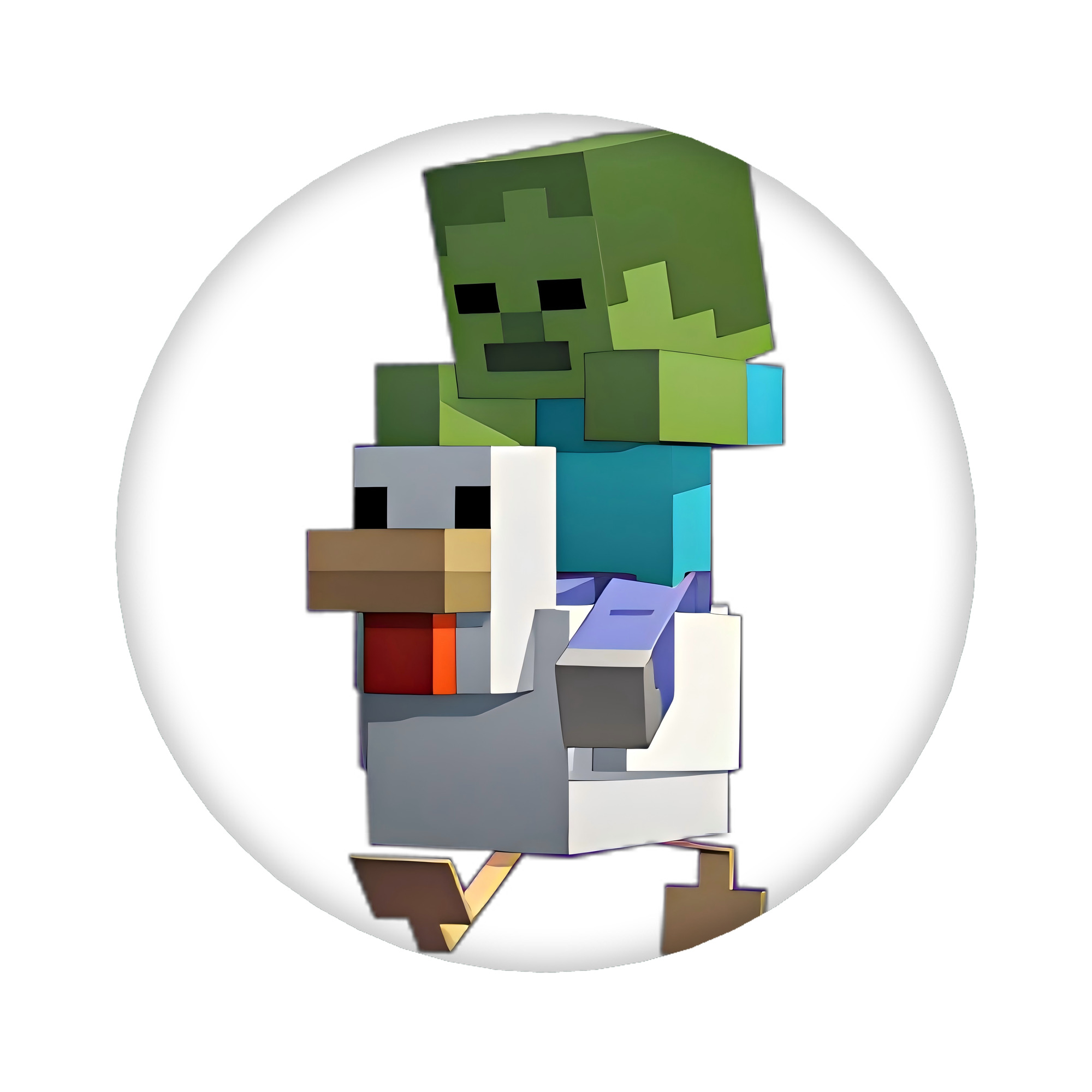 （画像用） マインクラフト ブロックの世界 Minecraft MC Block world 6cm 缶バッジ 複数セット