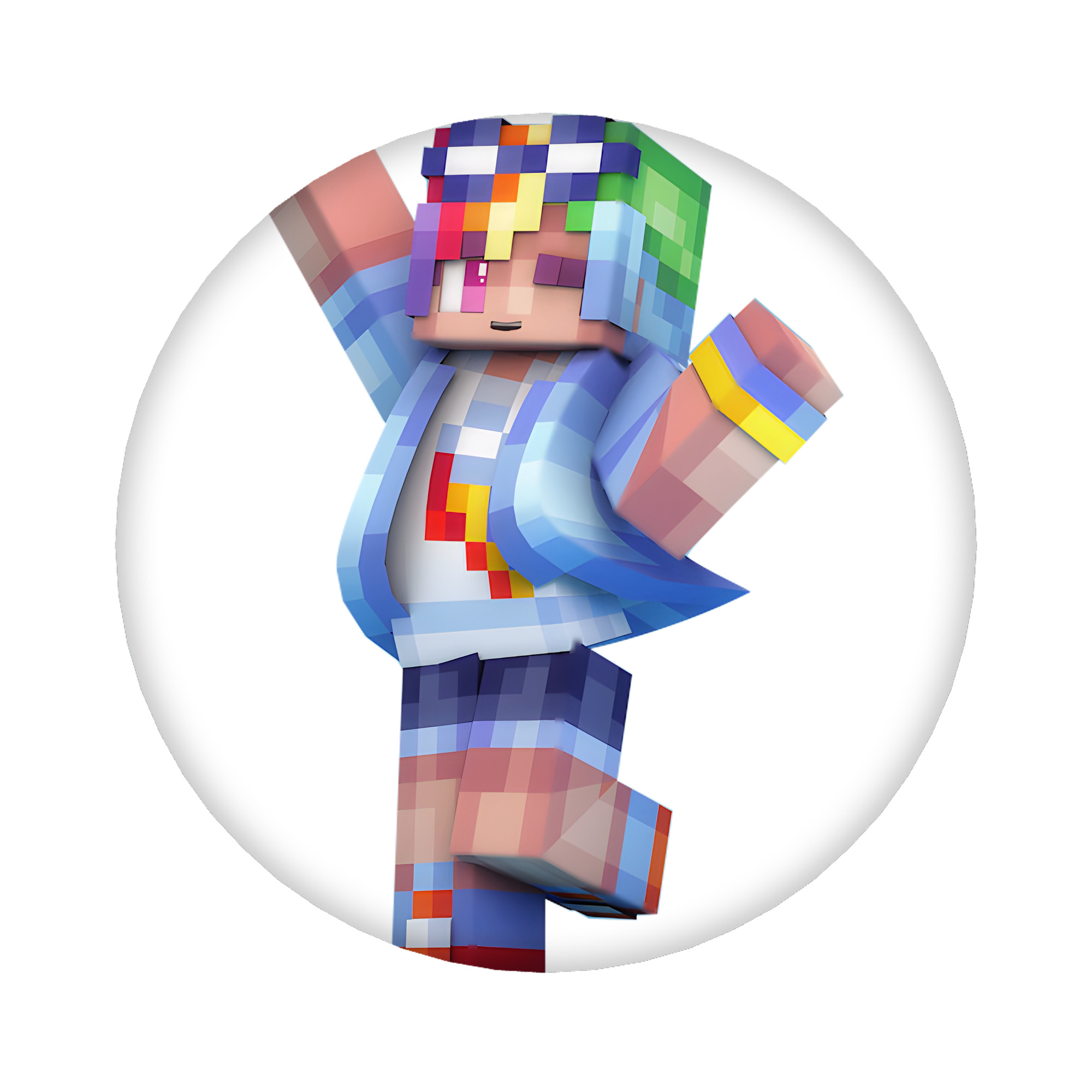 （画像用） マインクラフト ブロックの世界 Minecraft MC Block world 6cm 缶バッジ 複数セット