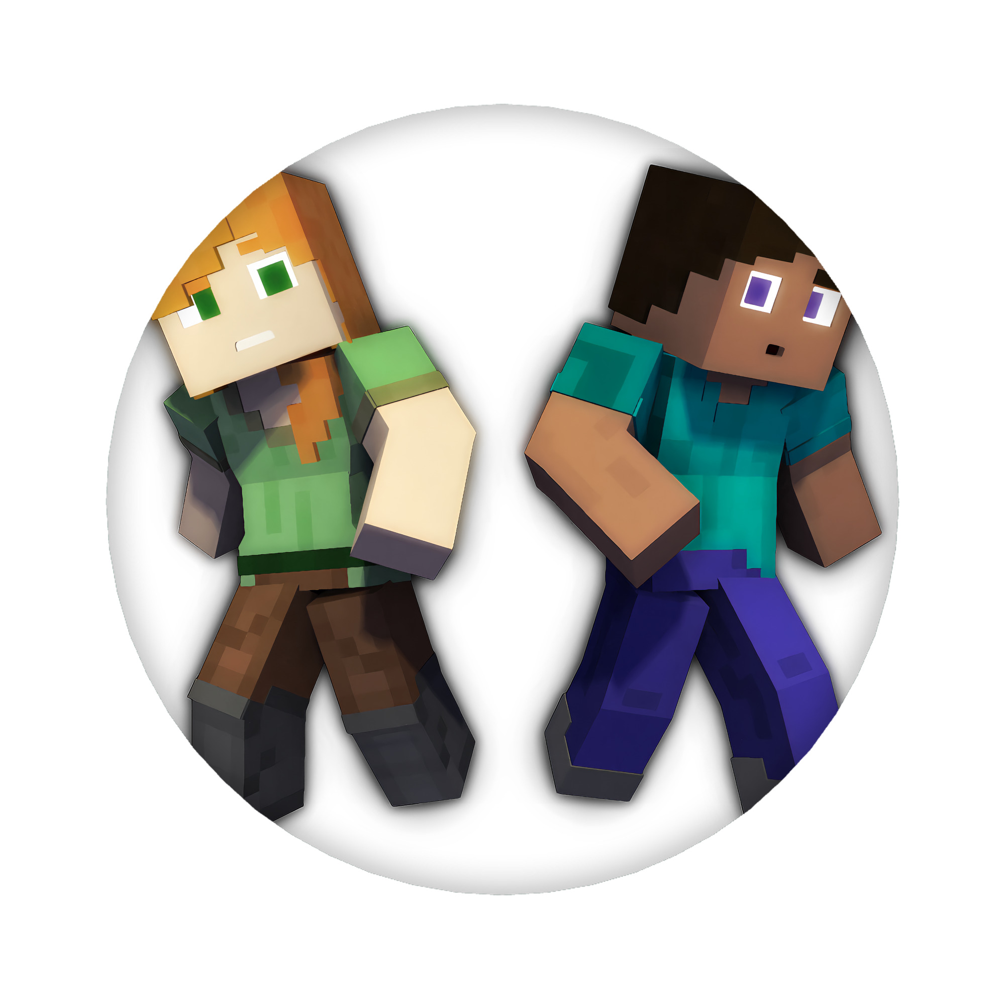 （画像用） マインクラフト ブロックの世界 Minecraft MC Block world 6cm 缶バッジ 複数セット
