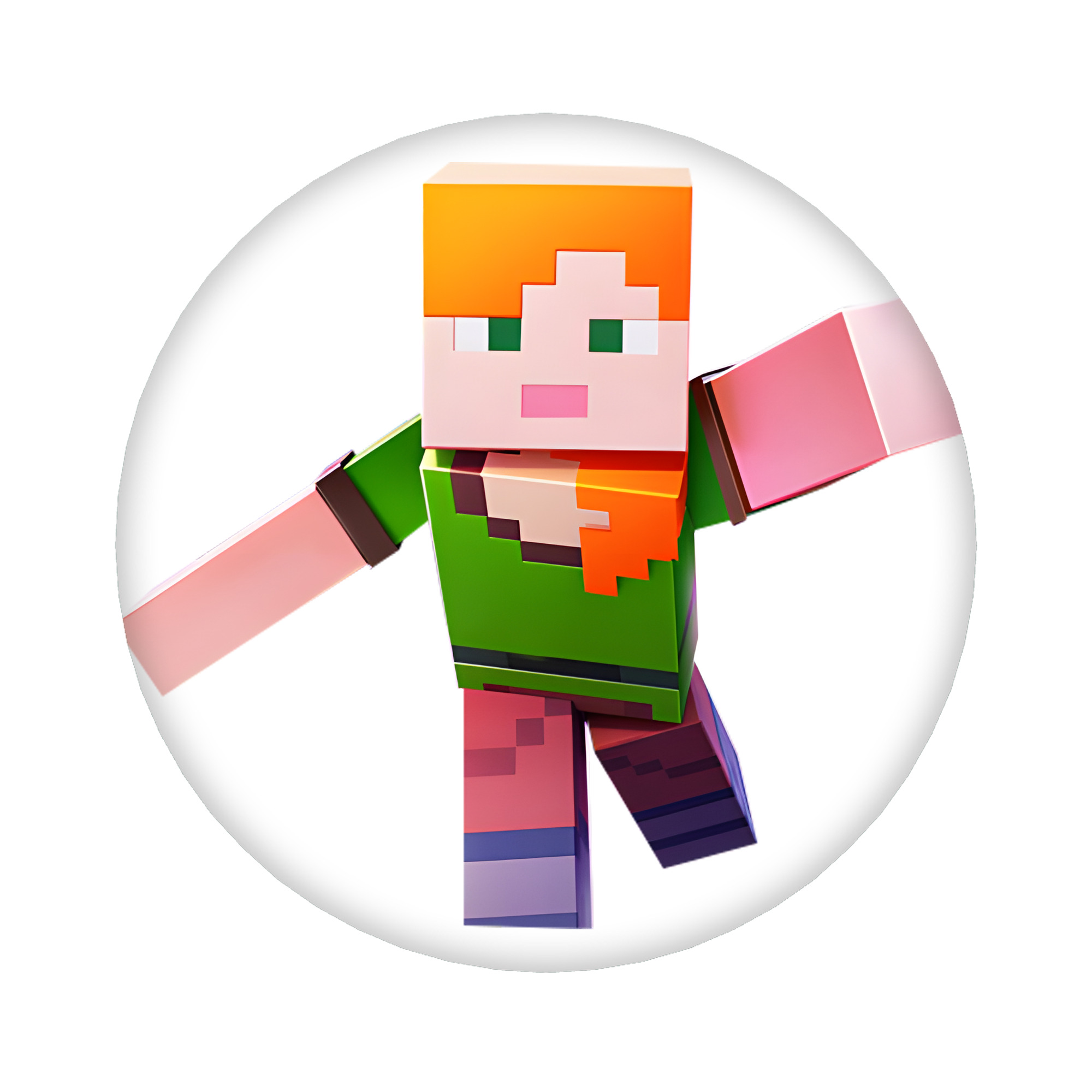 （画像用） マインクラフト ブロックの世界 Minecraft MC Block world 6cm 缶バッジ 複数セット