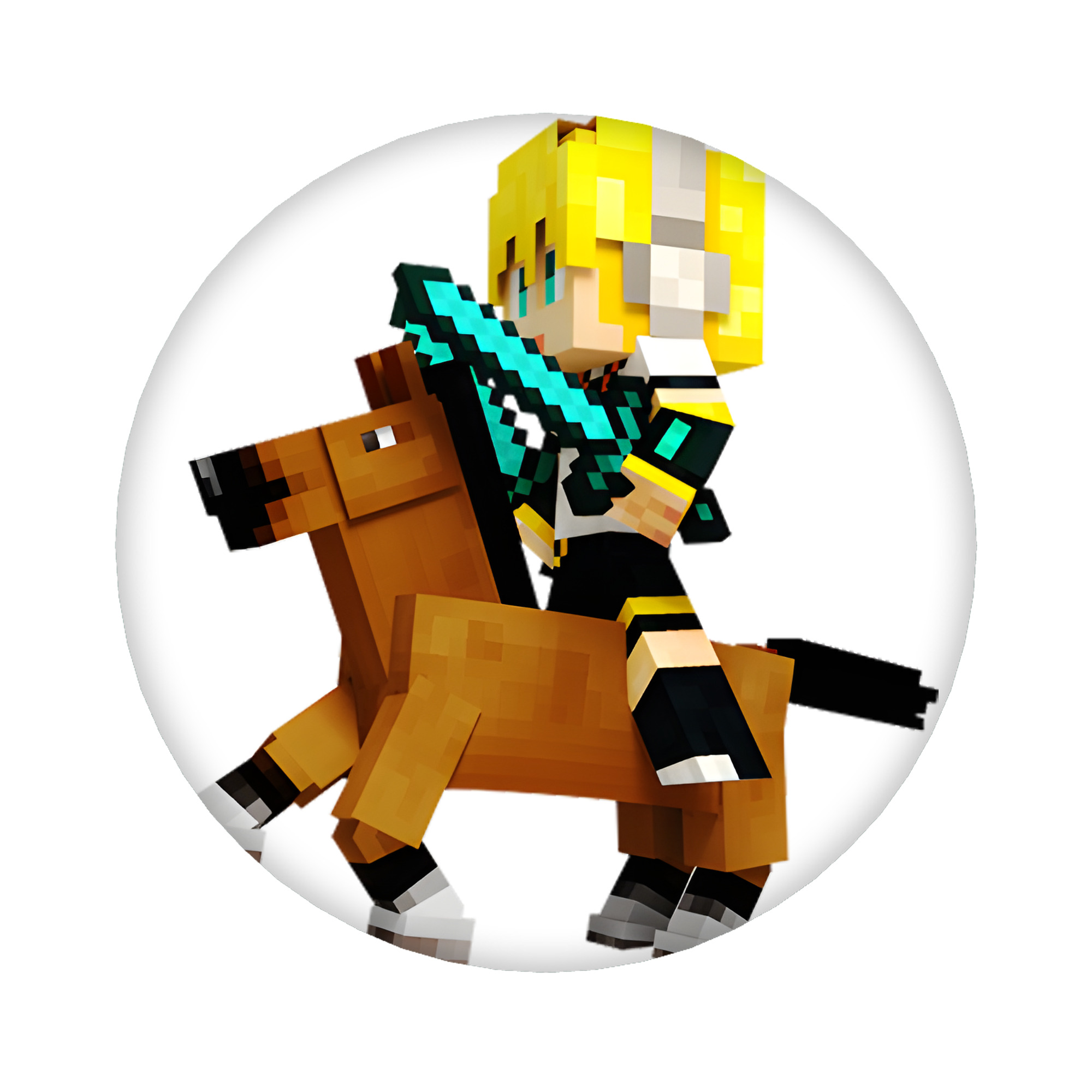 （画像用） マインクラフト ブロックの世界 Minecraft MC Block world 6cm 缶バッジ 複数セット