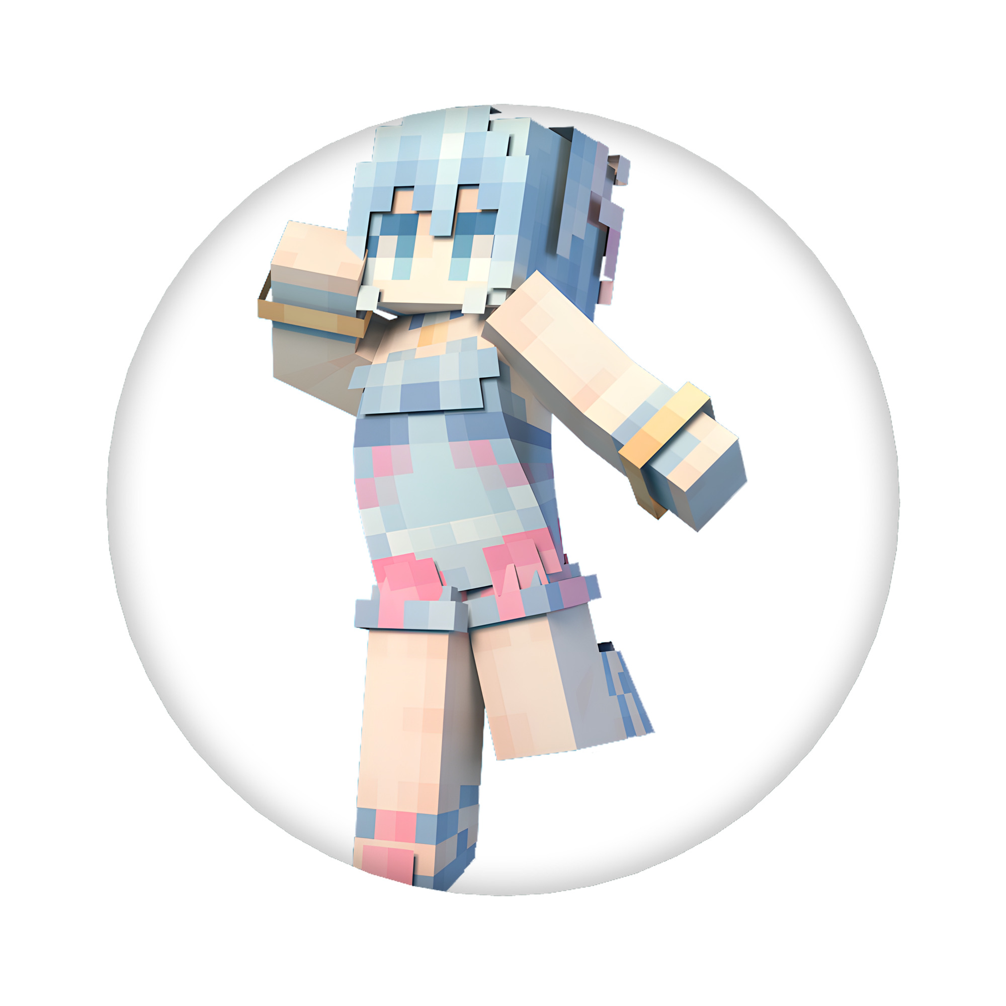 （画像用） マインクラフト ブロックの世界 Minecraft MC Block world 6cm 缶バッジ 複数セット