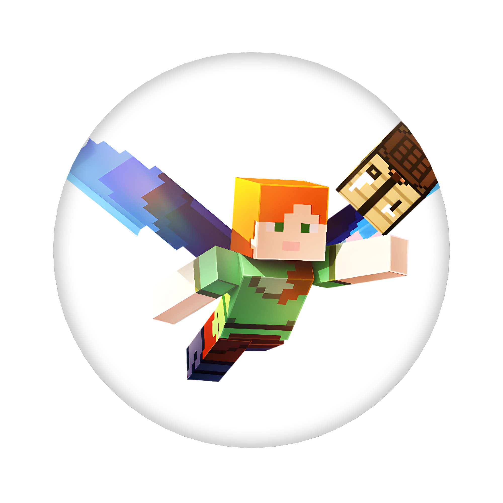 （画像用） マインクラフト ブロックの世界 Minecraft MC Block world 6cm 缶バッジ 複数セット