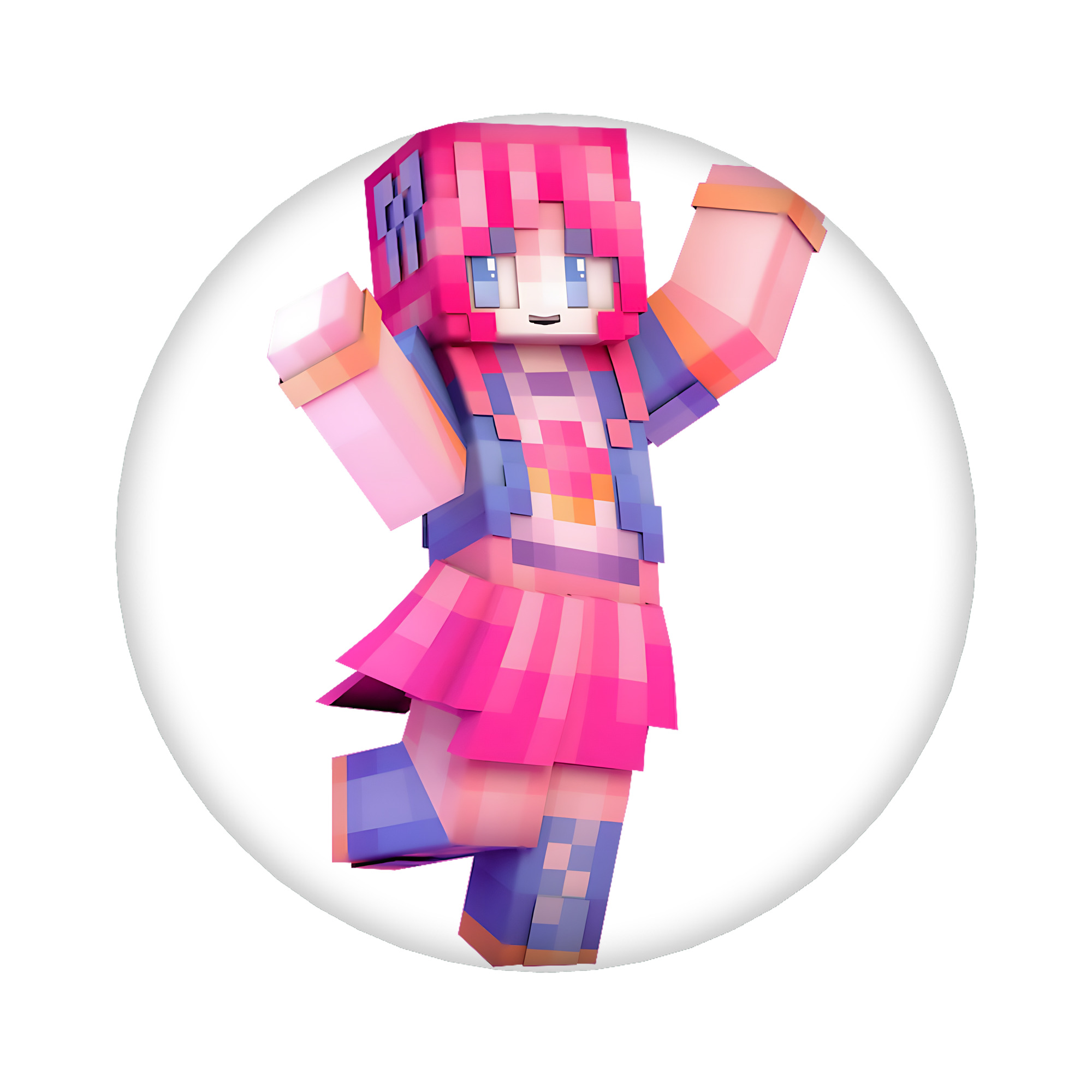 （画像用） マインクラフト ブロックの世界 Minecraft MC Block world 6cm 缶バッジ 複数セット
