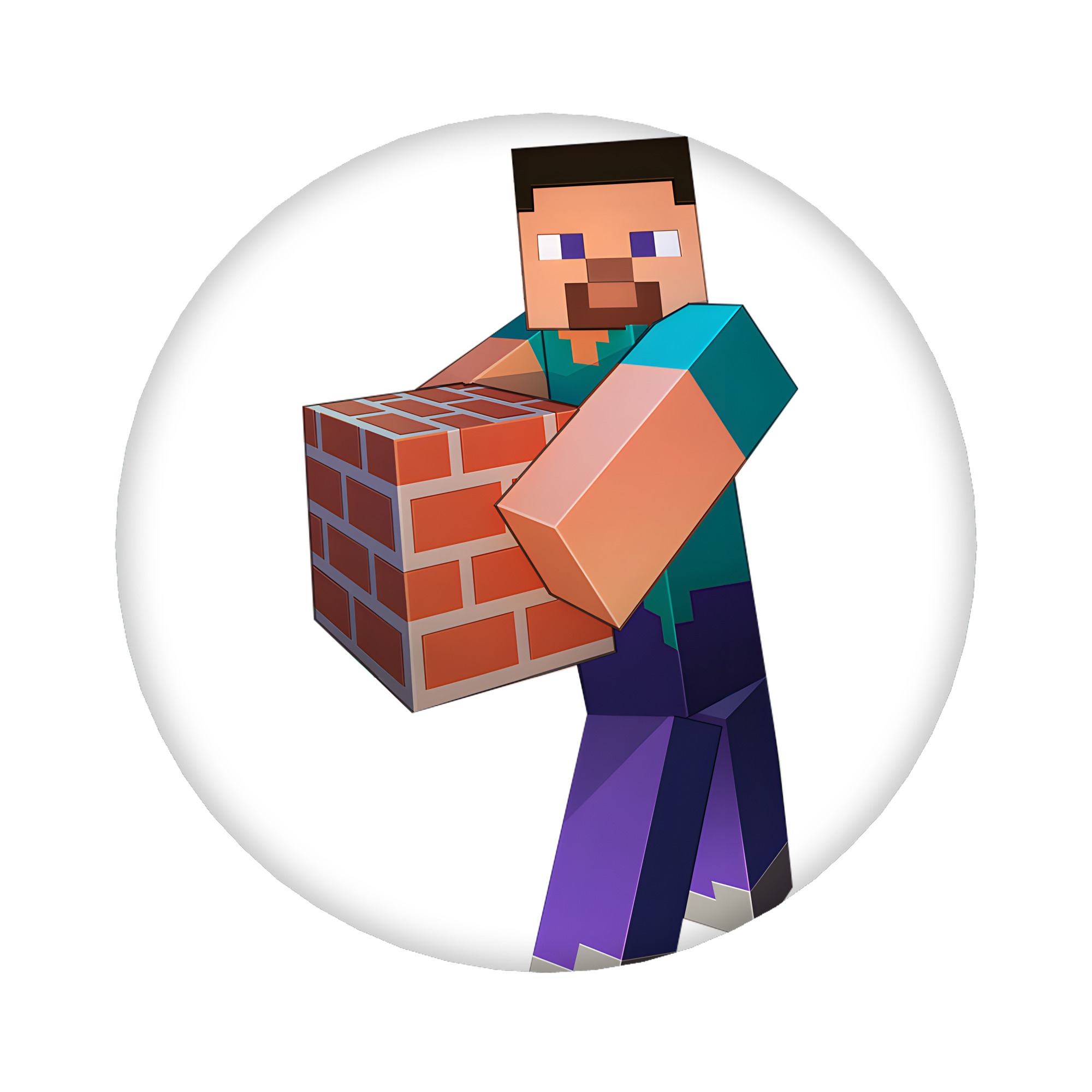 （画像用） マインクラフト ブロックの世界 Minecraft MC Block world 6cm 缶バッジ 複数セット
