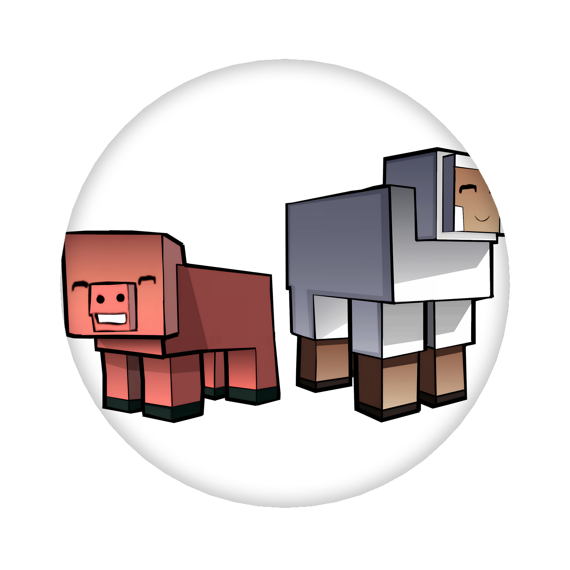 （画像用） マインクラフト ブロックの世界 Minecraft MC Block world 6cm 缶バッジ 複数セット