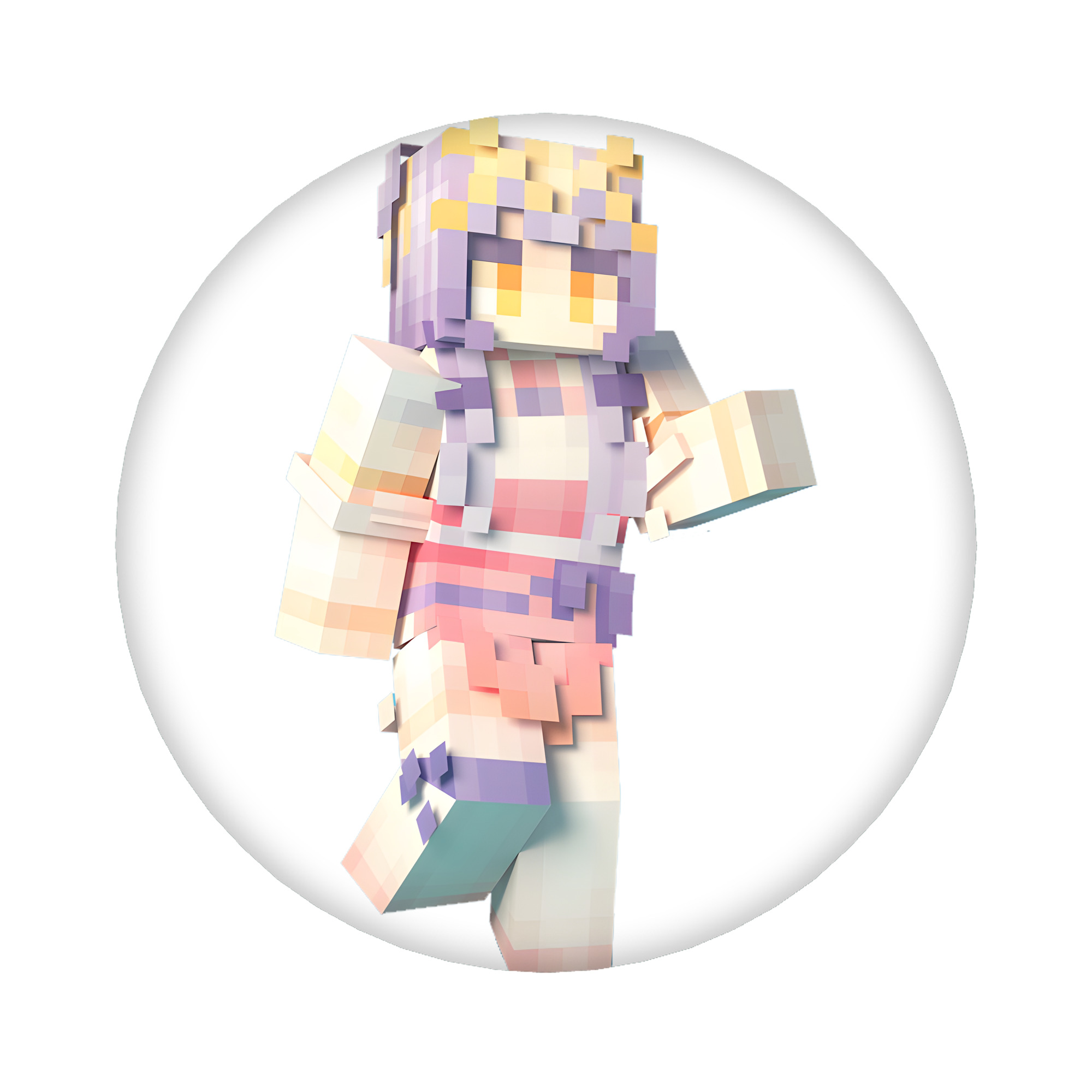 （画像用） マインクラフト ブロックの世界 Minecraft MC Block world 6cm 缶バッジ 複数セット