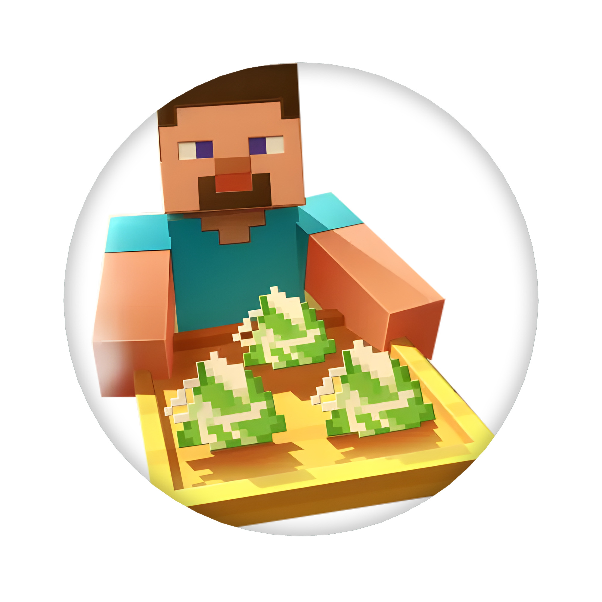 （画像用） マインクラフト ブロックの世界 Minecraft MC Block world 6cm 缶バッジ 複数セット