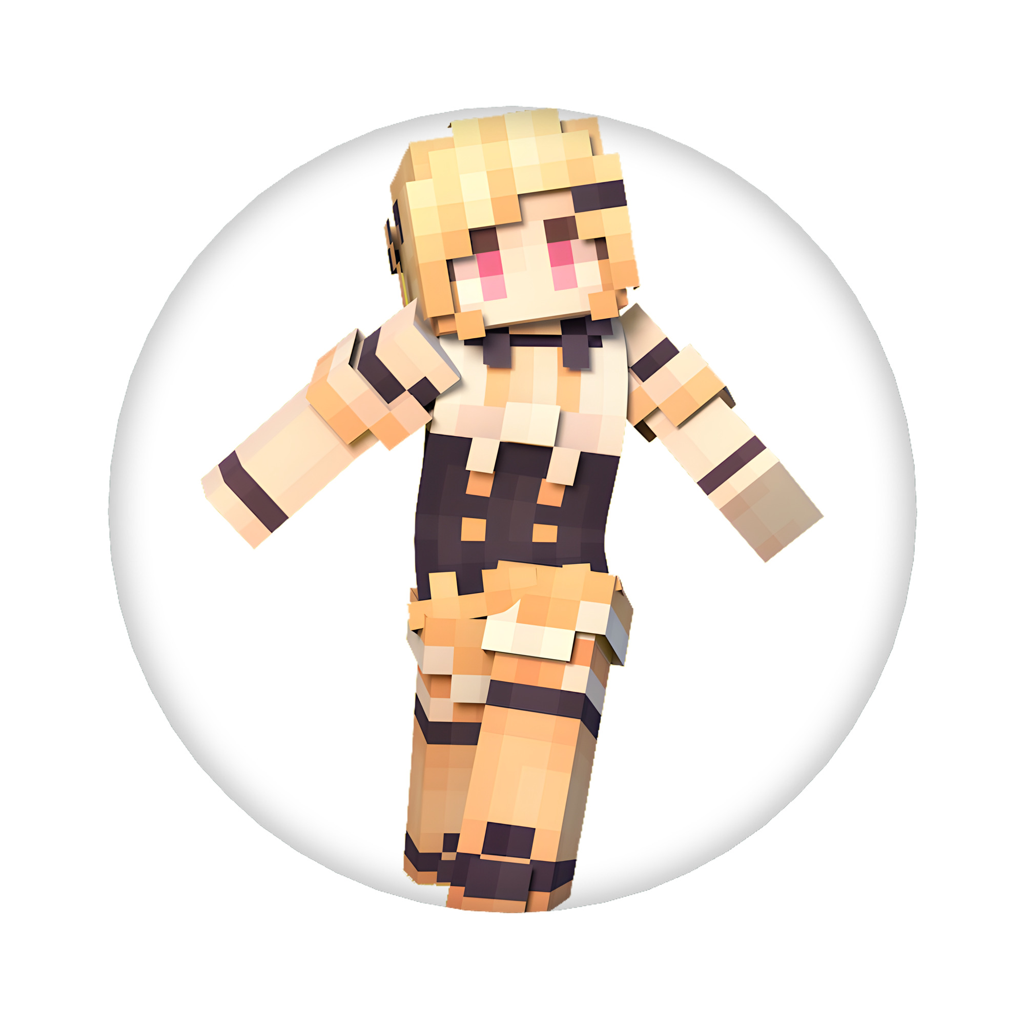 （画像用） マインクラフト ブロックの世界 Minecraft MC Block world 6cm 缶バッジ 複数セット