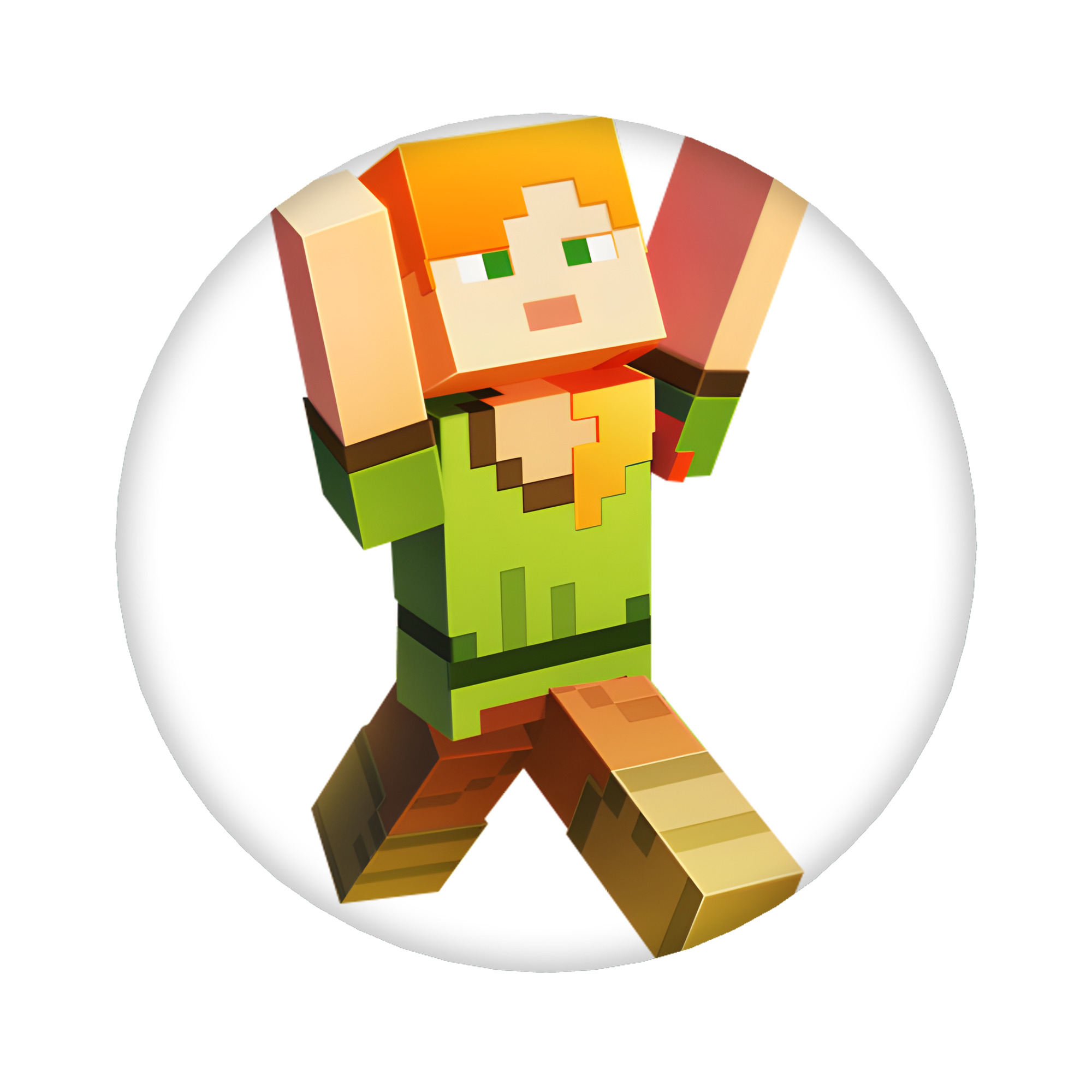 （画像用） マインクラフト ブロックの世界 Minecraft MC Block world 6cm 缶バッジ 複数セット