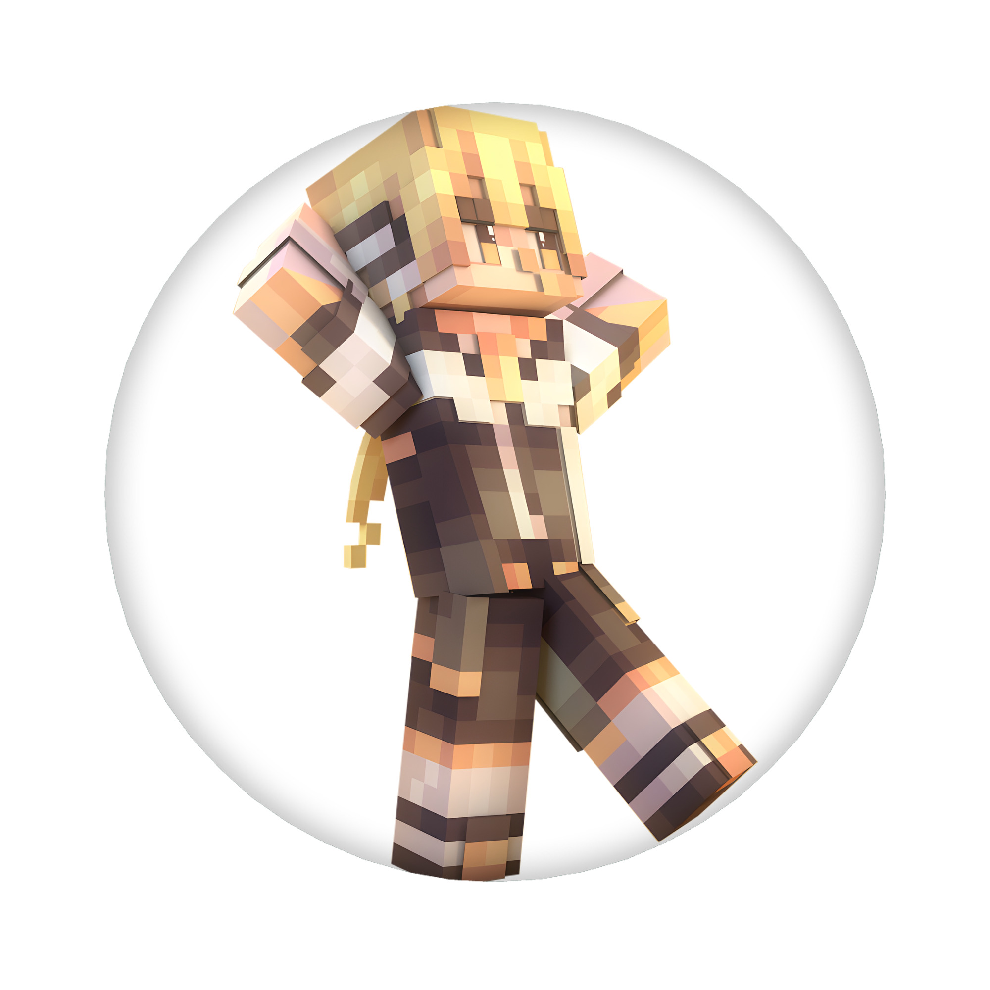 （画像用） マインクラフト ブロックの世界 Minecraft MC Block world 6cm 缶バッジ 複数セット