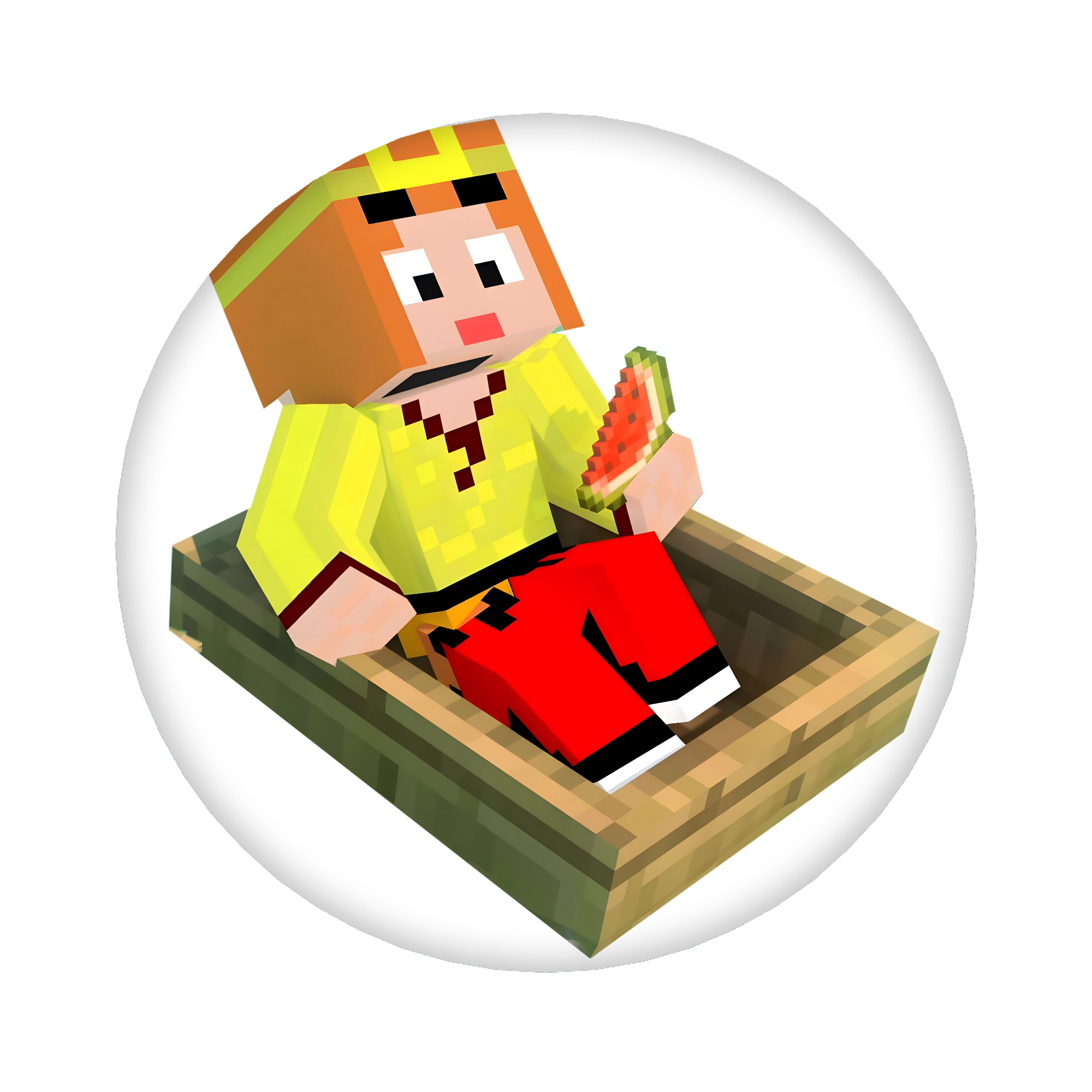 （画像用） マインクラフト ブロックの世界 Minecraft MC Block world 6cm 缶バッジ 複数セット