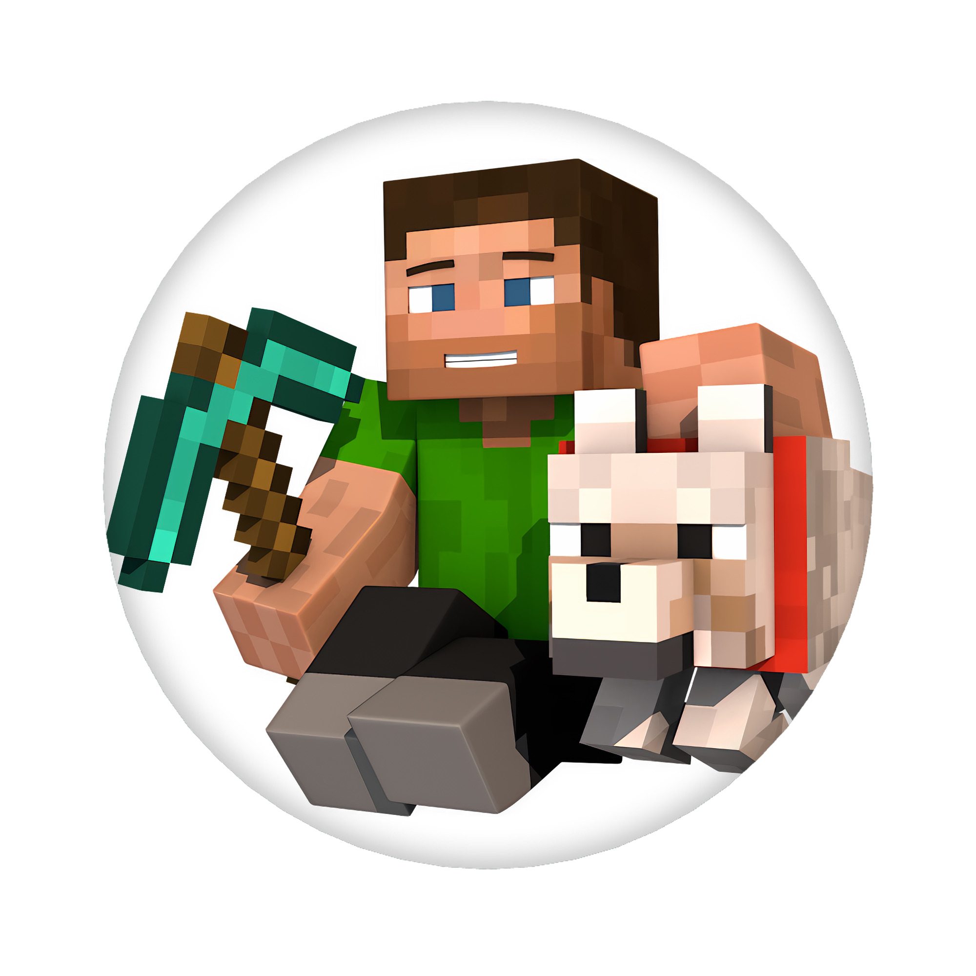 （画像用） マインクラフト ブロックの世界 Minecraft MC Block world 6cm 缶バッジ 複数セット