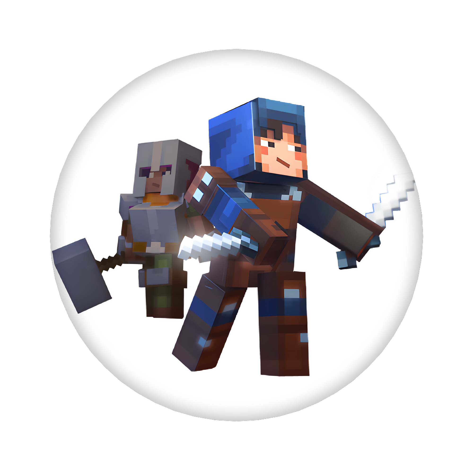 （画像用） マインクラフト ブロックの世界 Minecraft MC Block world 6cm 缶バッジ 複数セット