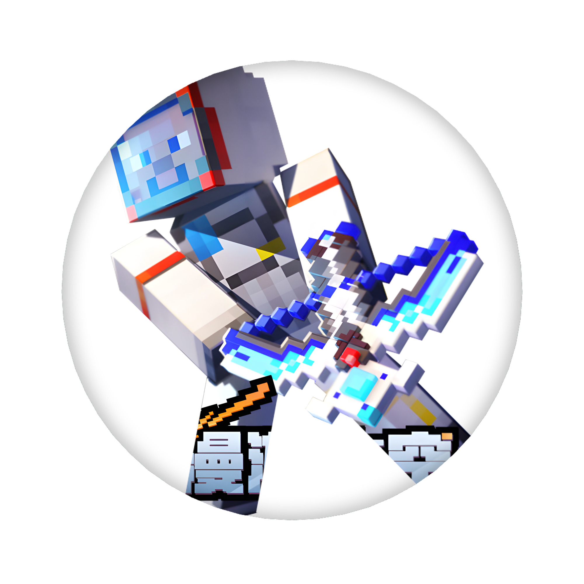 （画像用） マインクラフト ブロックの世界 Minecraft MC Block world 6cm 缶バッジ 複数セット