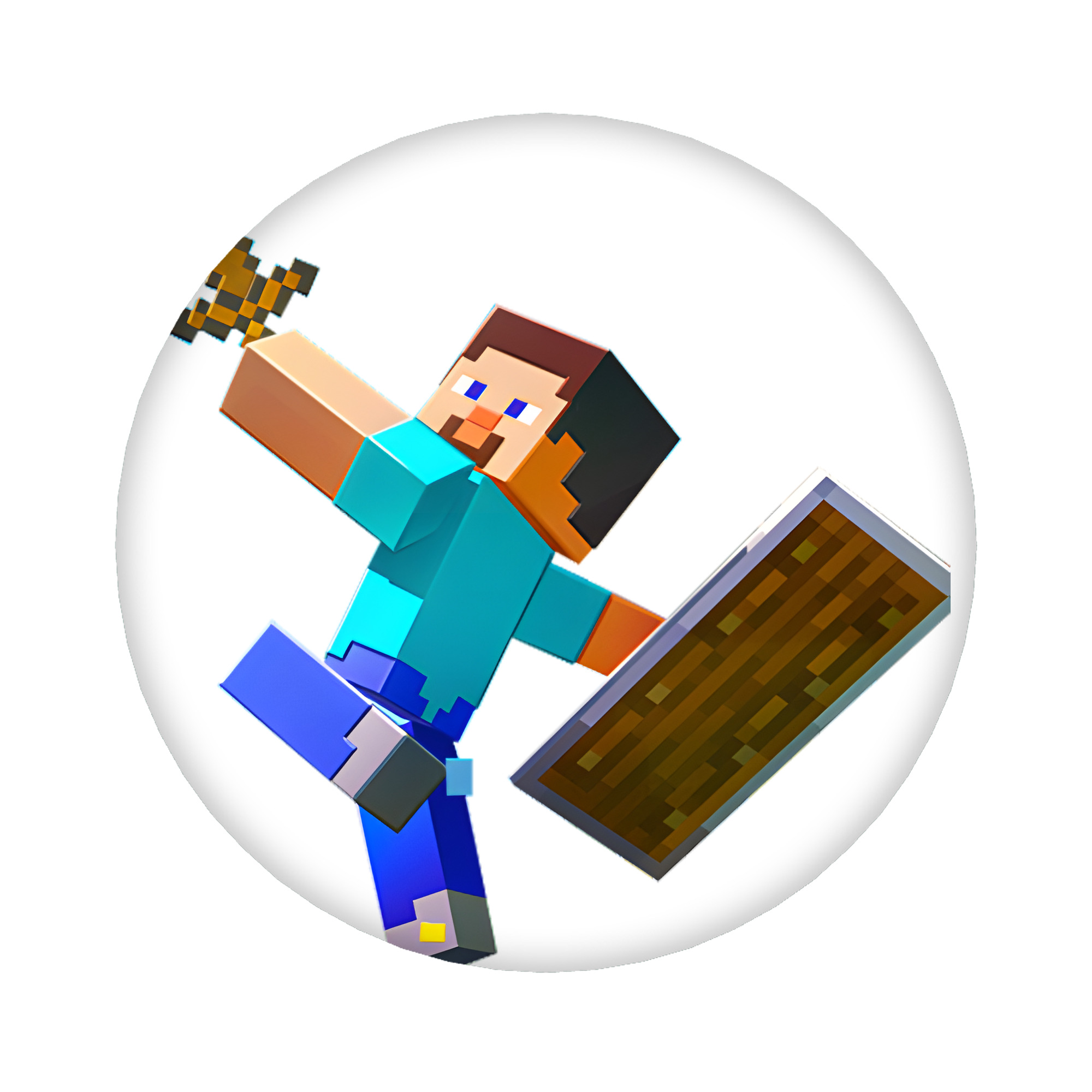 （画像用） マインクラフト ブロックの世界 Minecraft MC Block world 6cm 缶バッジ 複数セット