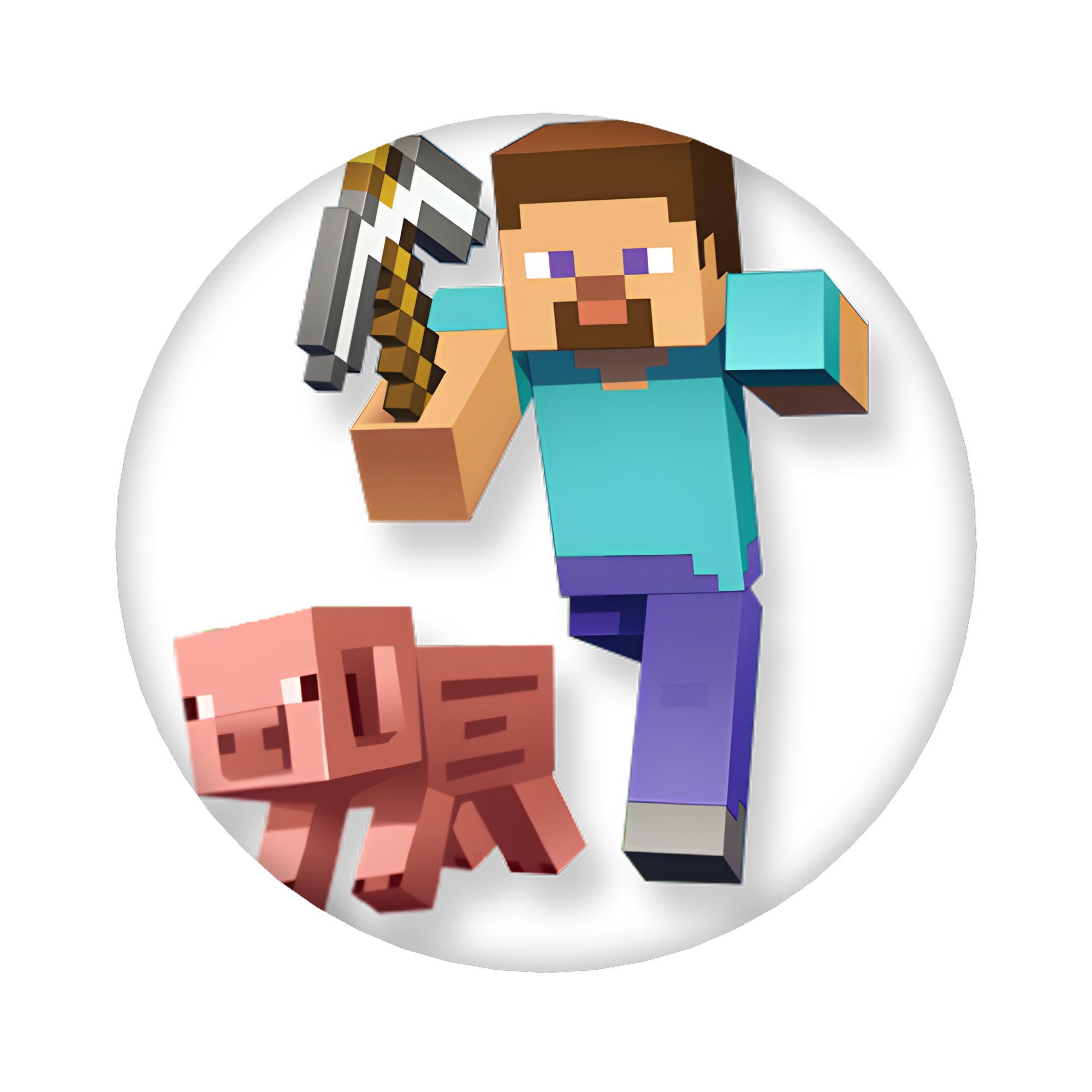 （画像用） マインクラフト ブロックの世界 Minecraft MC Block world 6cm 缶バッジ 複数セット