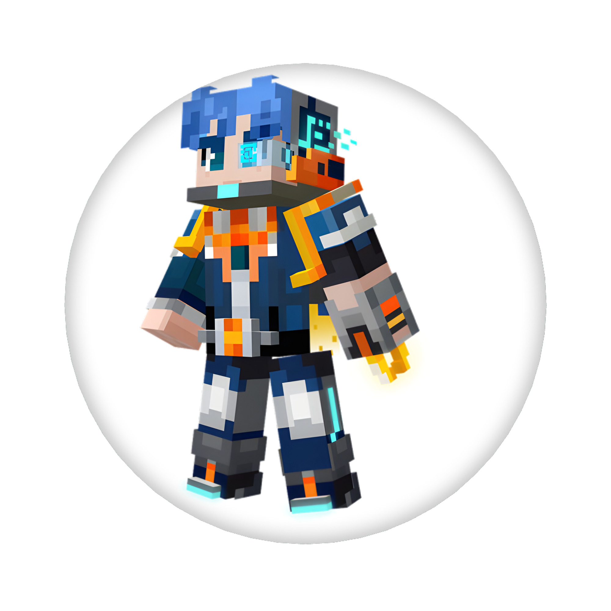 （画像用） マインクラフト ブロックの世界 Minecraft MC Block world 6cm 缶バッジ 複数セット
