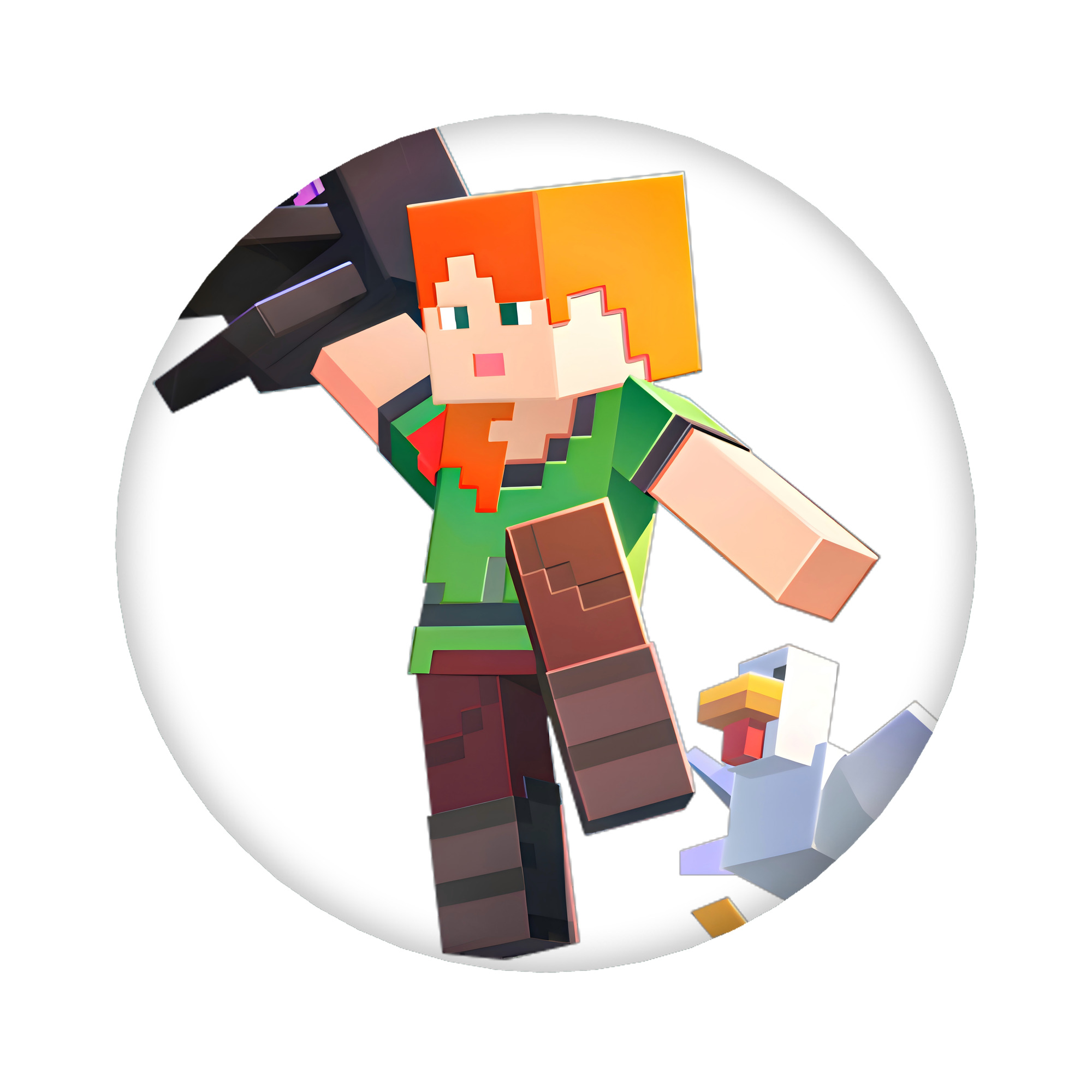 （画像用） マインクラフト ブロックの世界 Minecraft MC Block world 6cm 缶バッジ 複数セット