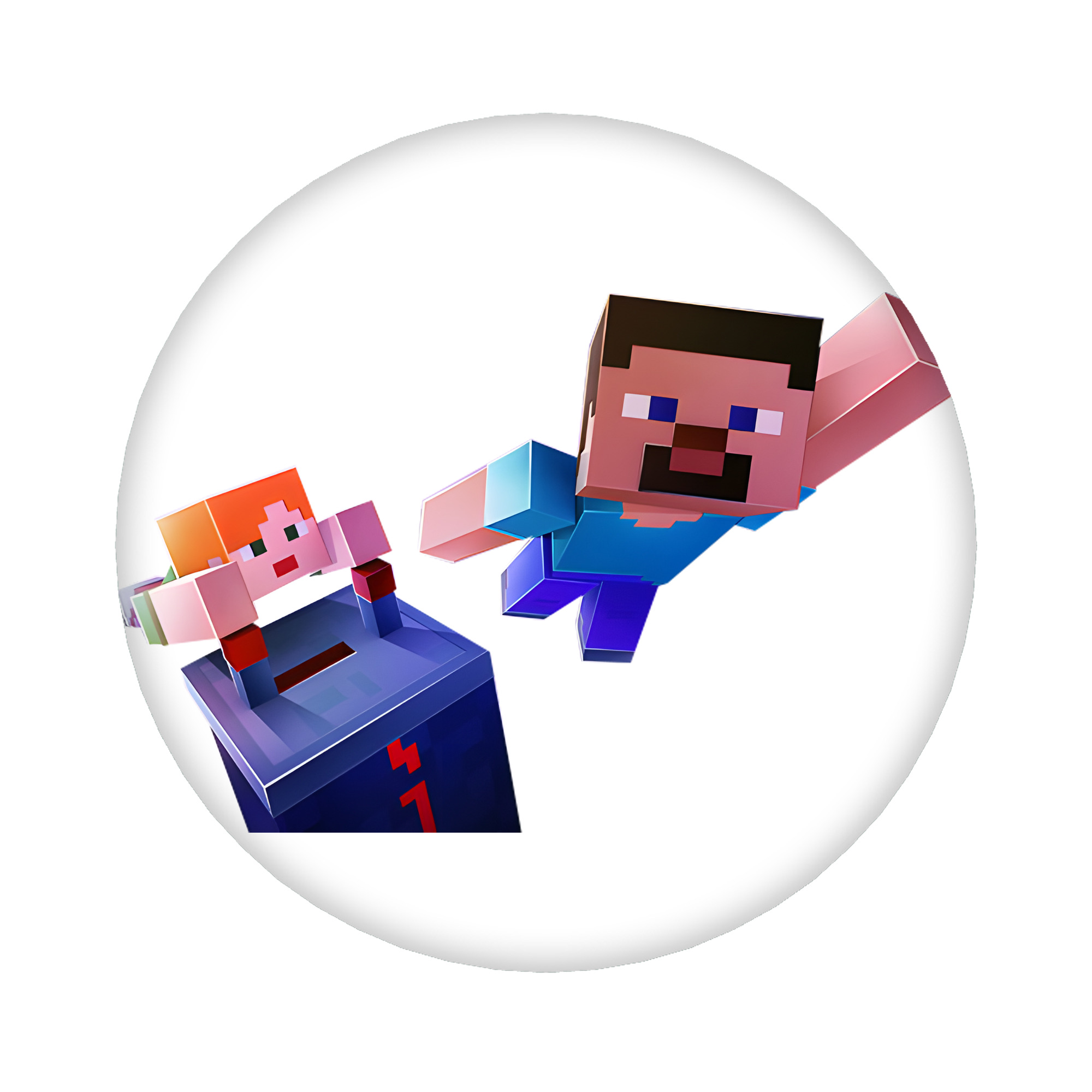 （画像用） マインクラフト ブロックの世界 Minecraft MC Block world 6cm 缶バッジ 複数セット
