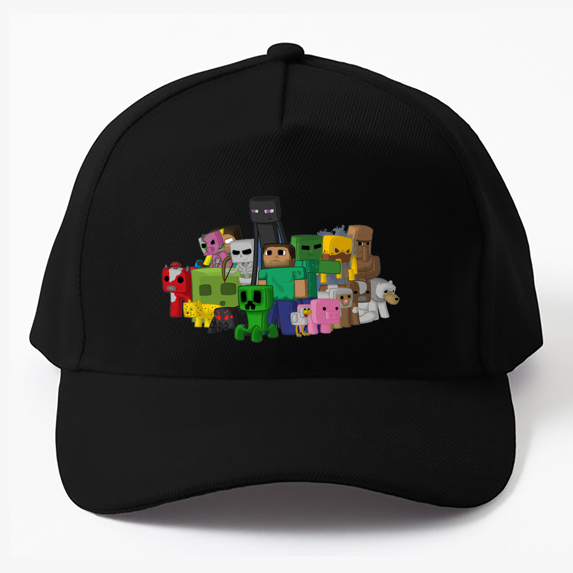 （画像用） マインクラフト ブロックの世界 Minecraft MC Block world ベースボールキャップ 綿100％ 男女兼用 帽子 スポーツ