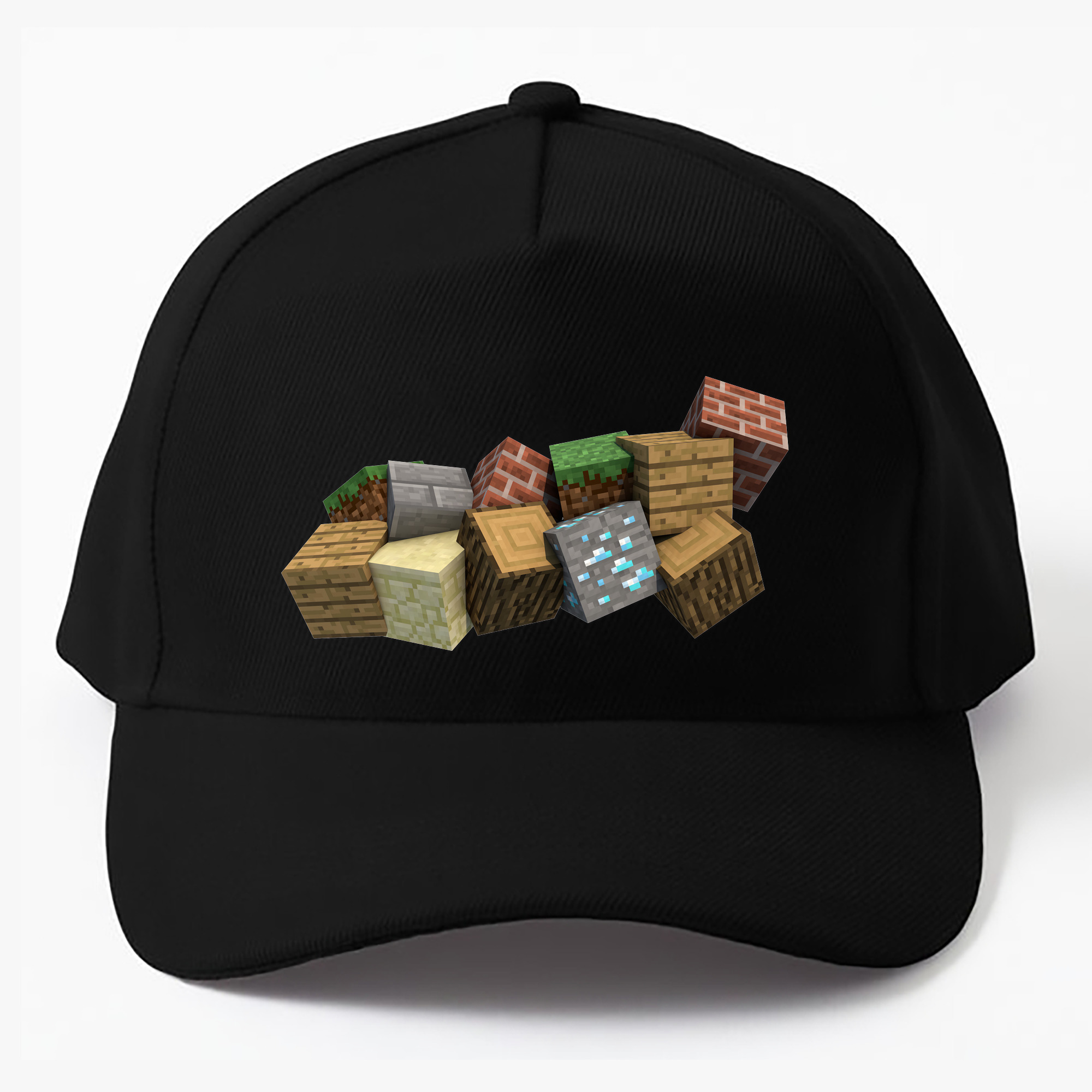 （画像用） マインクラフト ブロックの世界 Minecraft MC Block world ベースボールキャップ 綿100％ 男女兼用 帽子 スポーツ
