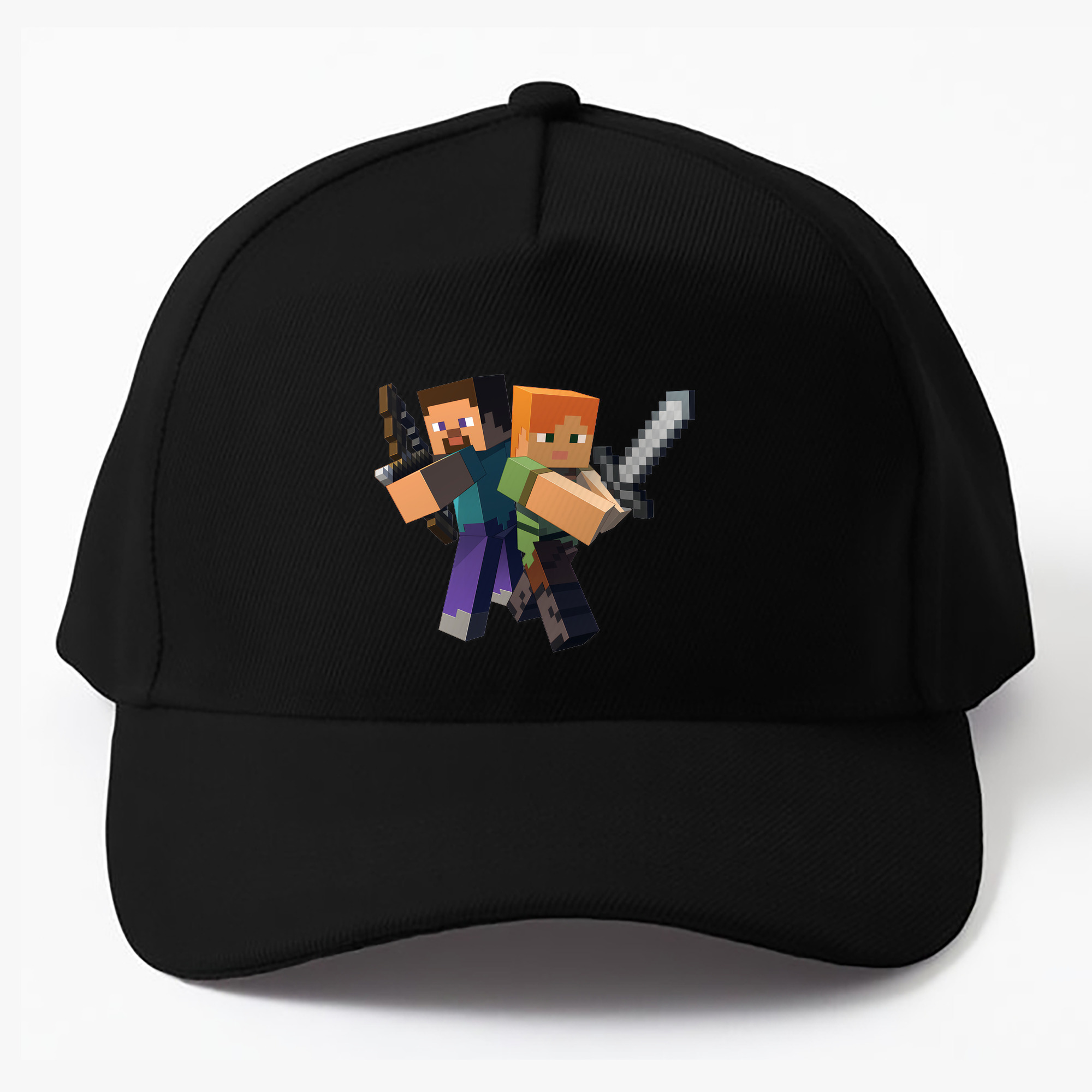 （画像用） マインクラフト ブロックの世界 Minecraft MC Block world ベースボールキャップ 綿100％ 男女兼用 帽子 スポーツ