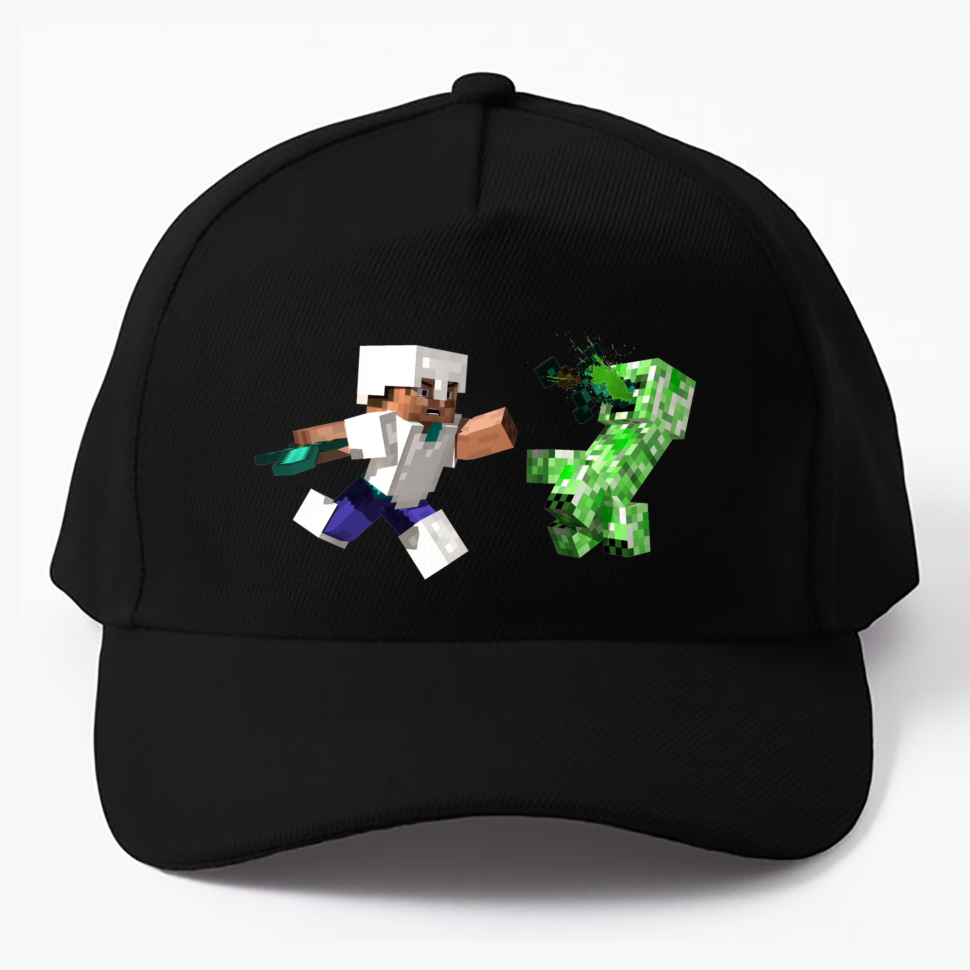（画像用） マインクラフト ブロックの世界 Minecraft MC Block world ベースボールキャップ 綿100％ 男女兼用 帽子 スポーツ