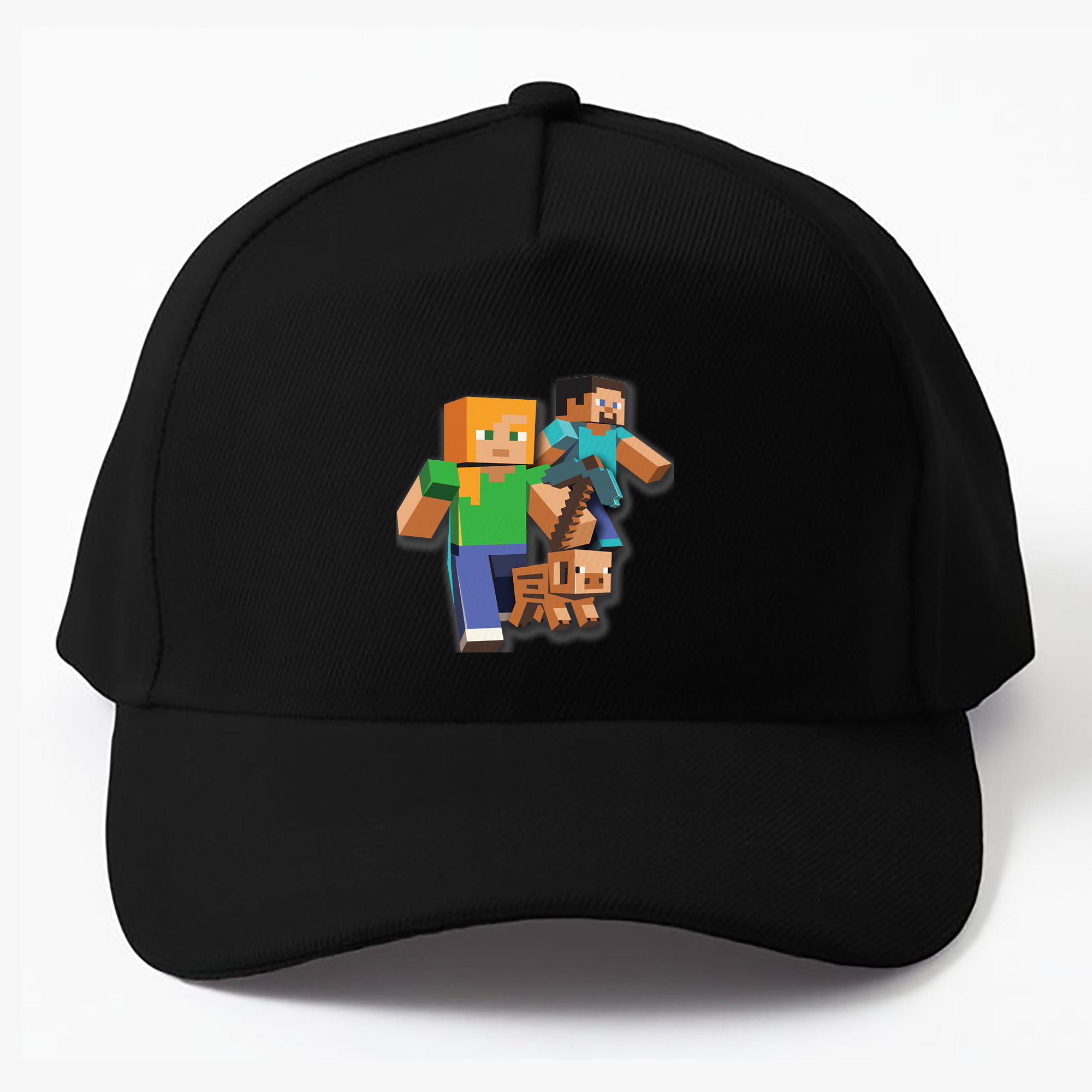 （画像用） マインクラフト ブロックの世界 Minecraft MC Block world ベースボールキャップ 綿100％ 男女兼用 帽子 スポーツ