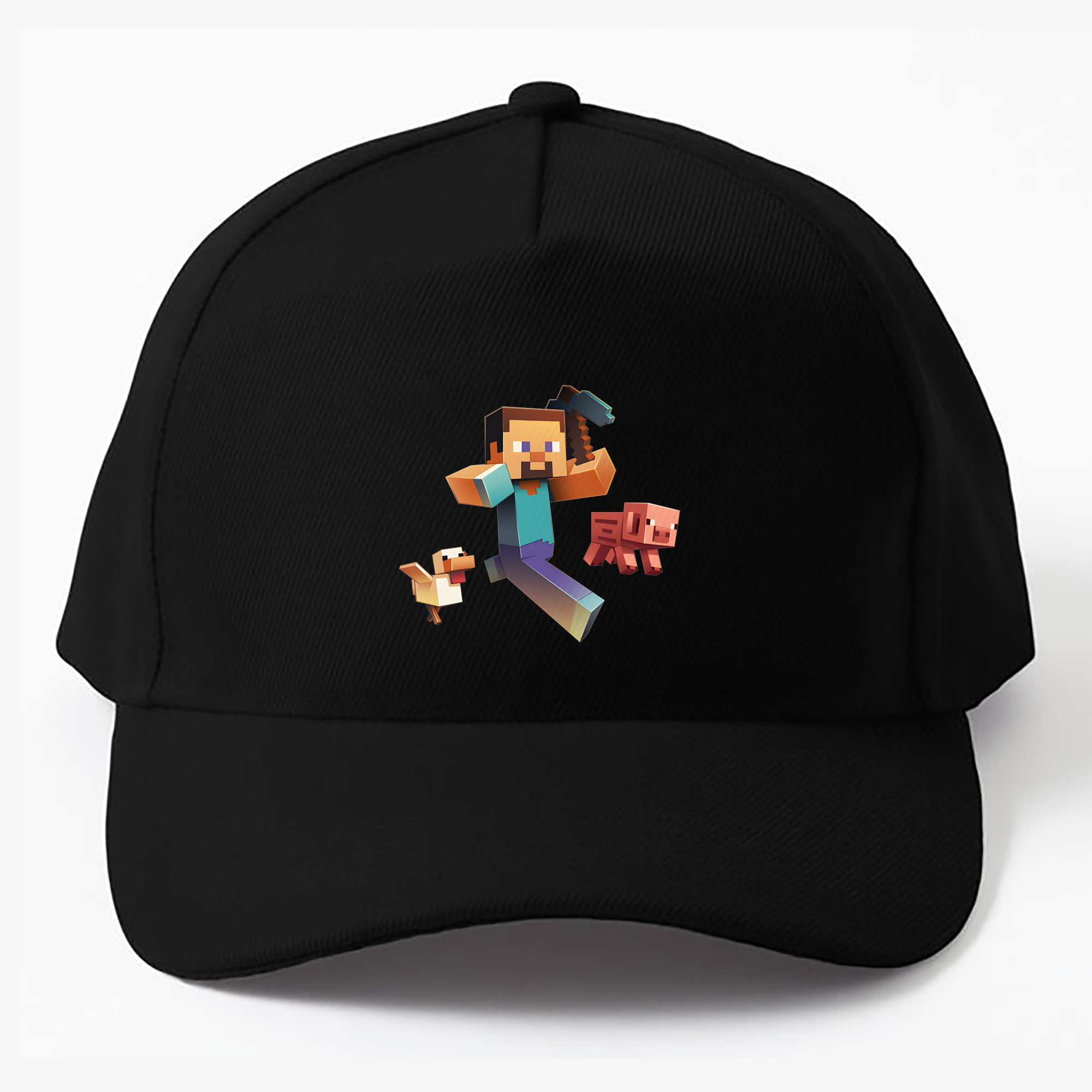 （画像用） マインクラフト ブロックの世界 Minecraft MC Block world ベースボールキャップ 綿100％ 男女兼用 帽子 スポーツ