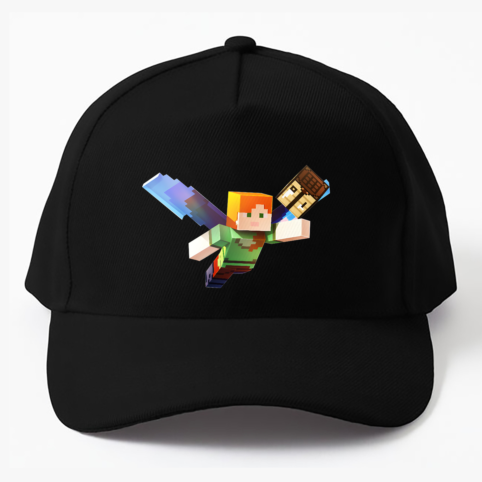 （画像用） マインクラフト ブロックの世界 Minecraft MC Block world ベースボールキャップ 綿100％ 男女兼用 帽子 スポーツ