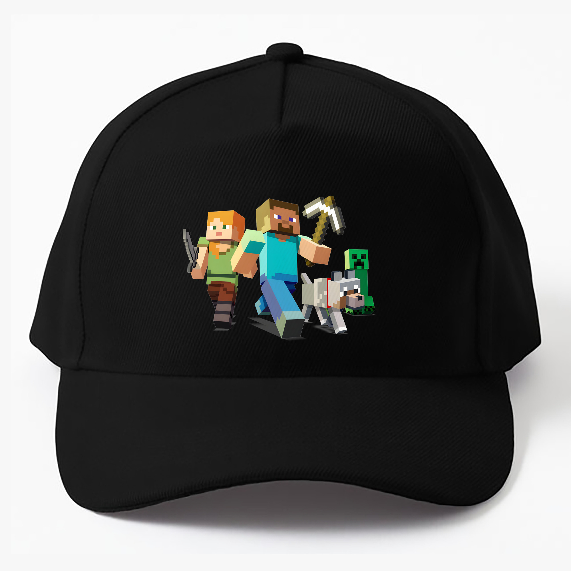 （画像用） マインクラフト ブロックの世界 Minecraft MC Block world ベースボールキャップ 綿100％ 男女兼用 帽子 スポーツ