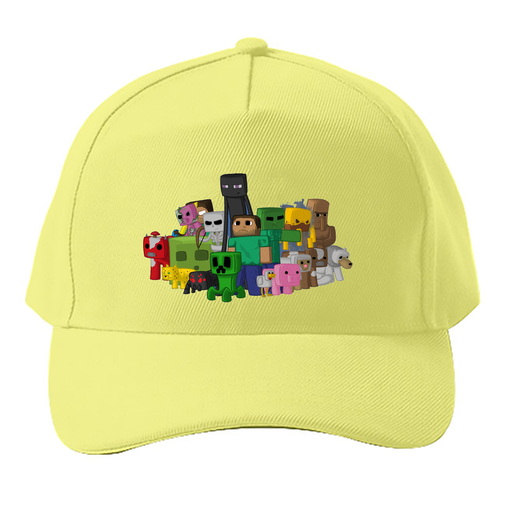 （画像用） マインクラフト ブロックの世界 Minecraft MC Block world ベースボールキャップ 綿100％ 男女兼用 帽子 スポーツ