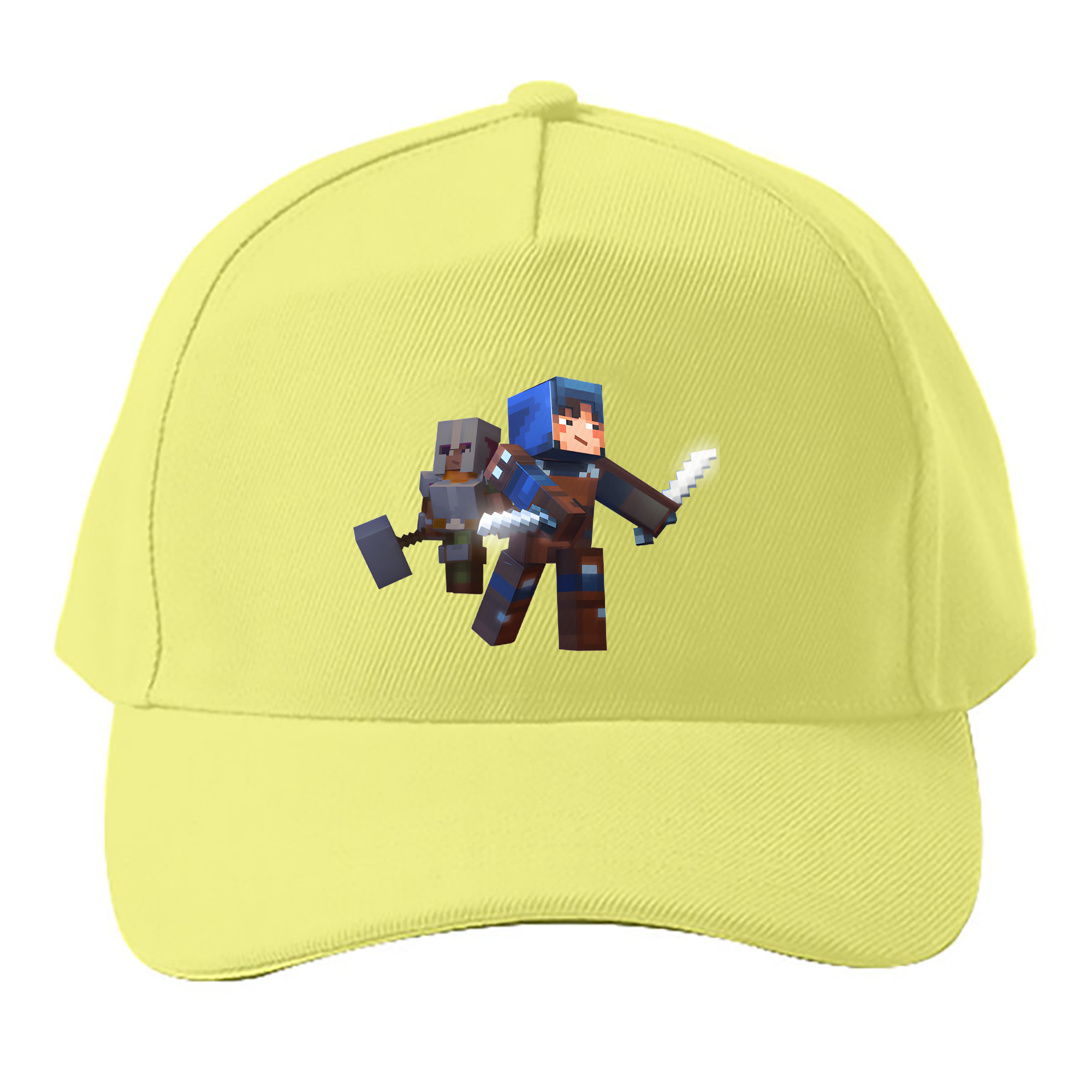 （画像用） マインクラフト ブロックの世界 Minecraft MC Block world ベースボールキャップ 綿100％ 男女兼用 帽子 スポーツ