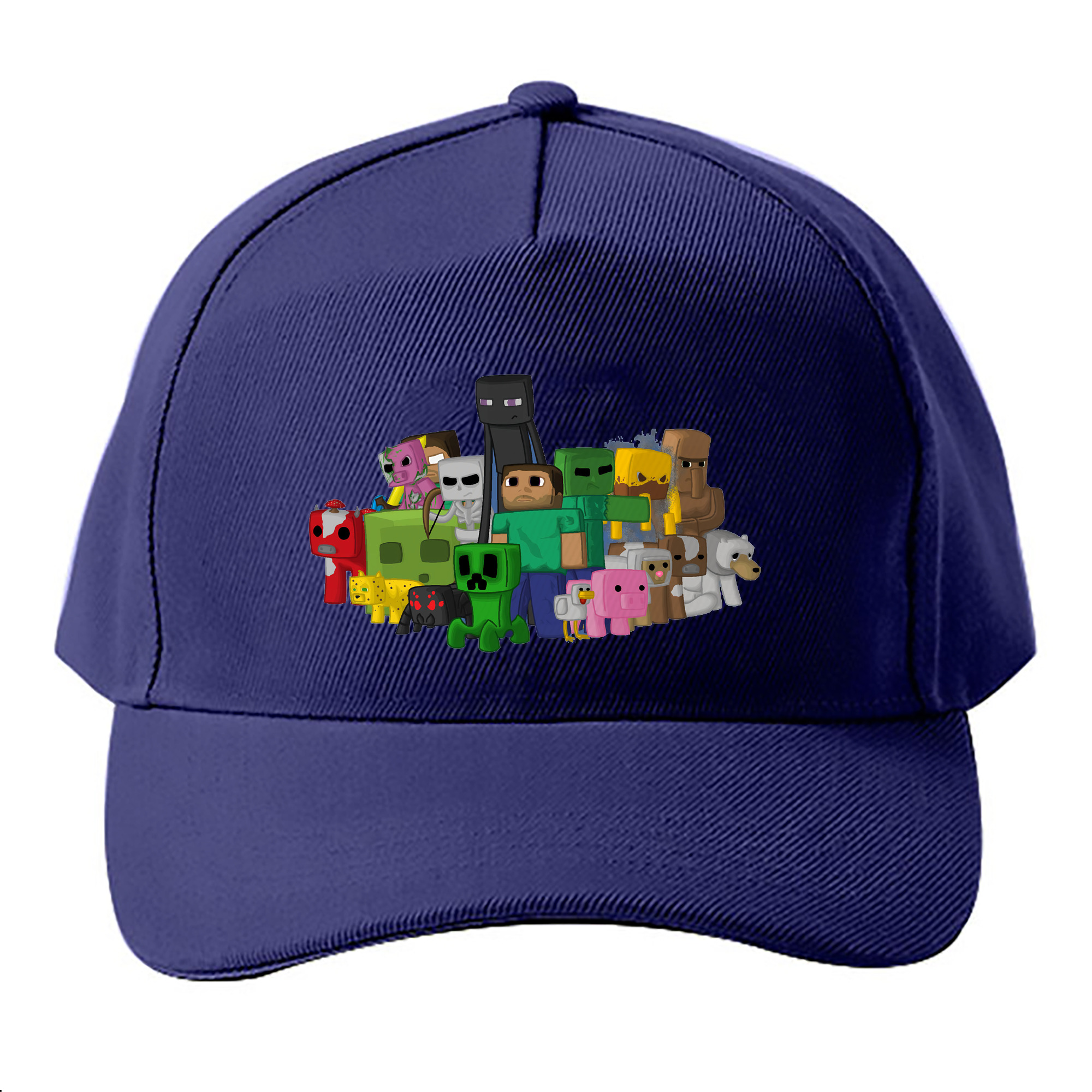 （画像用） マインクラフト ブロックの世界 Minecraft MC Block world ベースボールキャップ 綿100％ 男女兼用 帽子 スポーツ