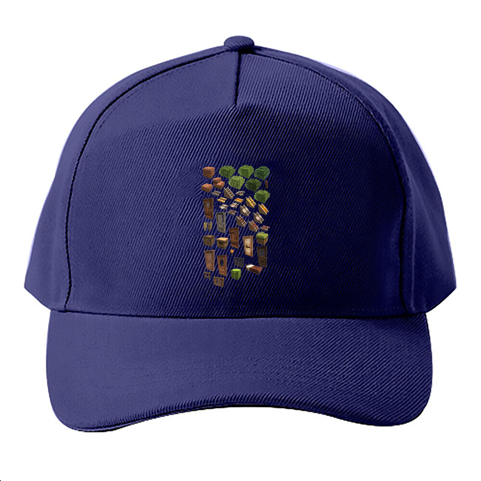 （画像用） マインクラフト ブロックの世界 Minecraft MC Block world ベースボールキャップ 綿100％ 男女兼用 帽子 スポーツ