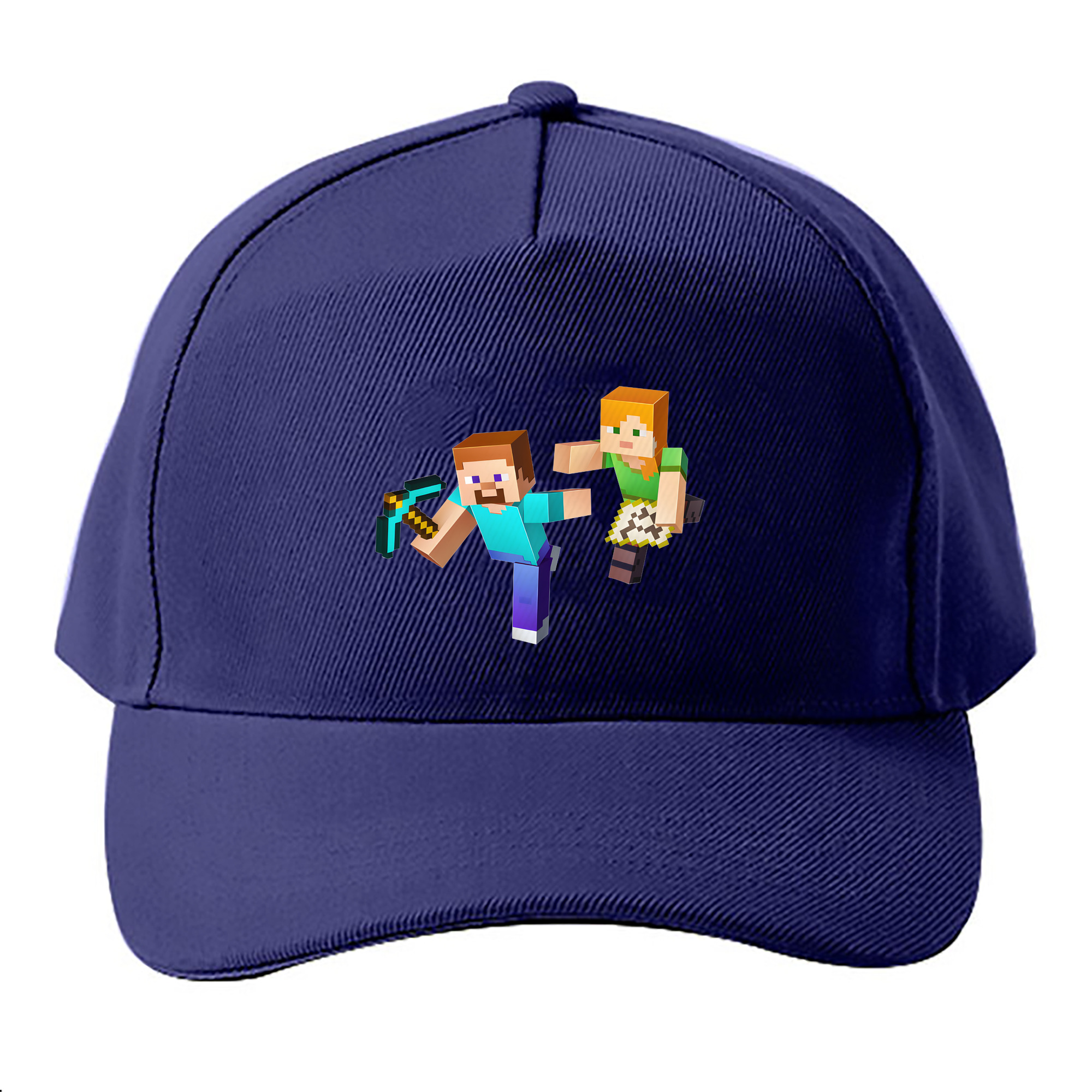 （画像用） マインクラフト ブロックの世界 Minecraft MC Block world ベースボールキャップ 綿100％ 男女兼用 帽子 スポーツ