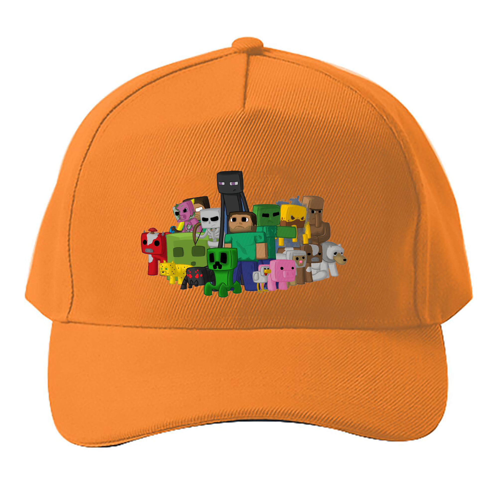 （画像用） マインクラフト ブロックの世界 Minecraft MC Block world ベースボールキャップ 綿100％ 男女兼用 帽子 スポーツ