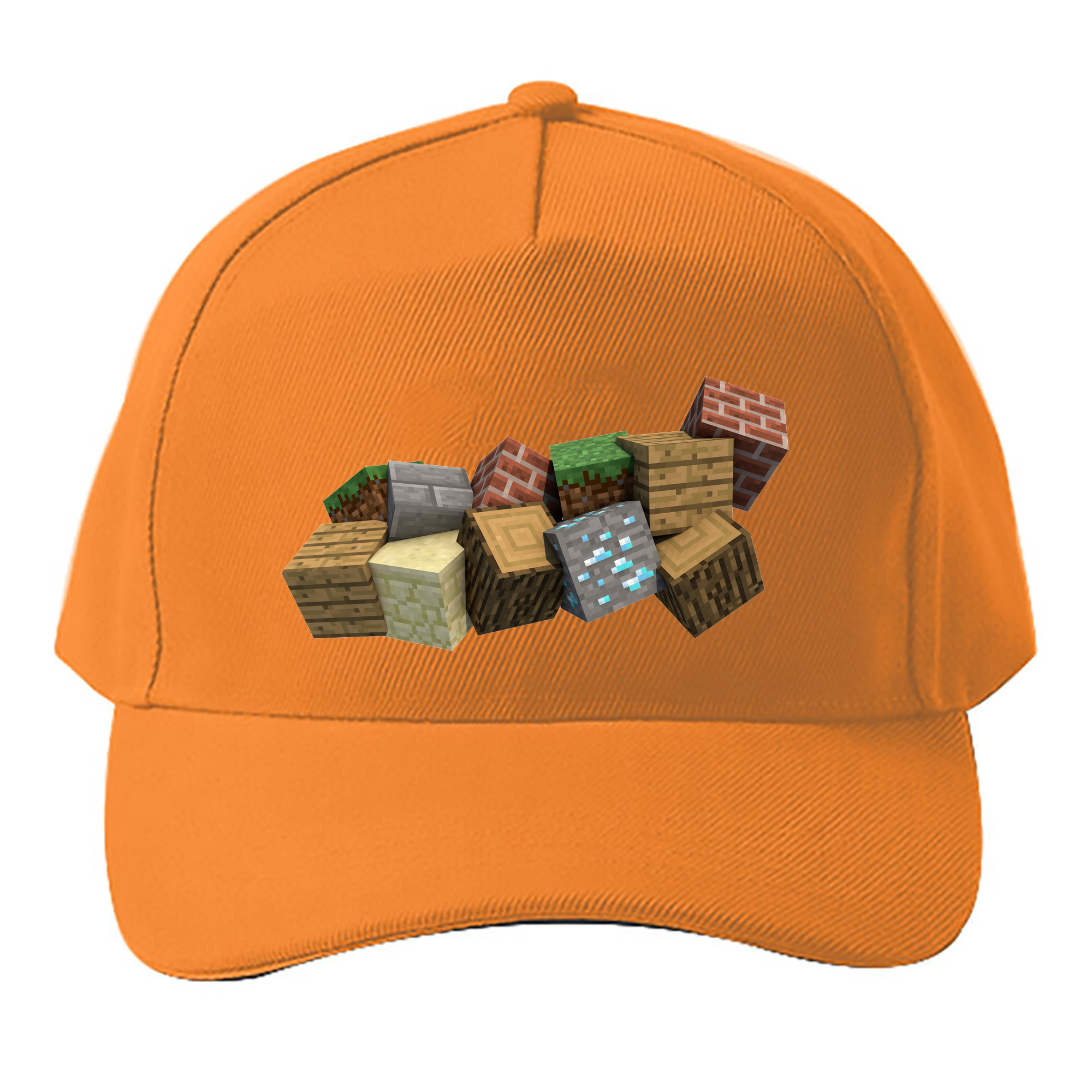 （画像用） マインクラフト ブロックの世界 Minecraft MC Block world ベースボールキャップ 綿100％ 男女兼用 帽子 スポーツ