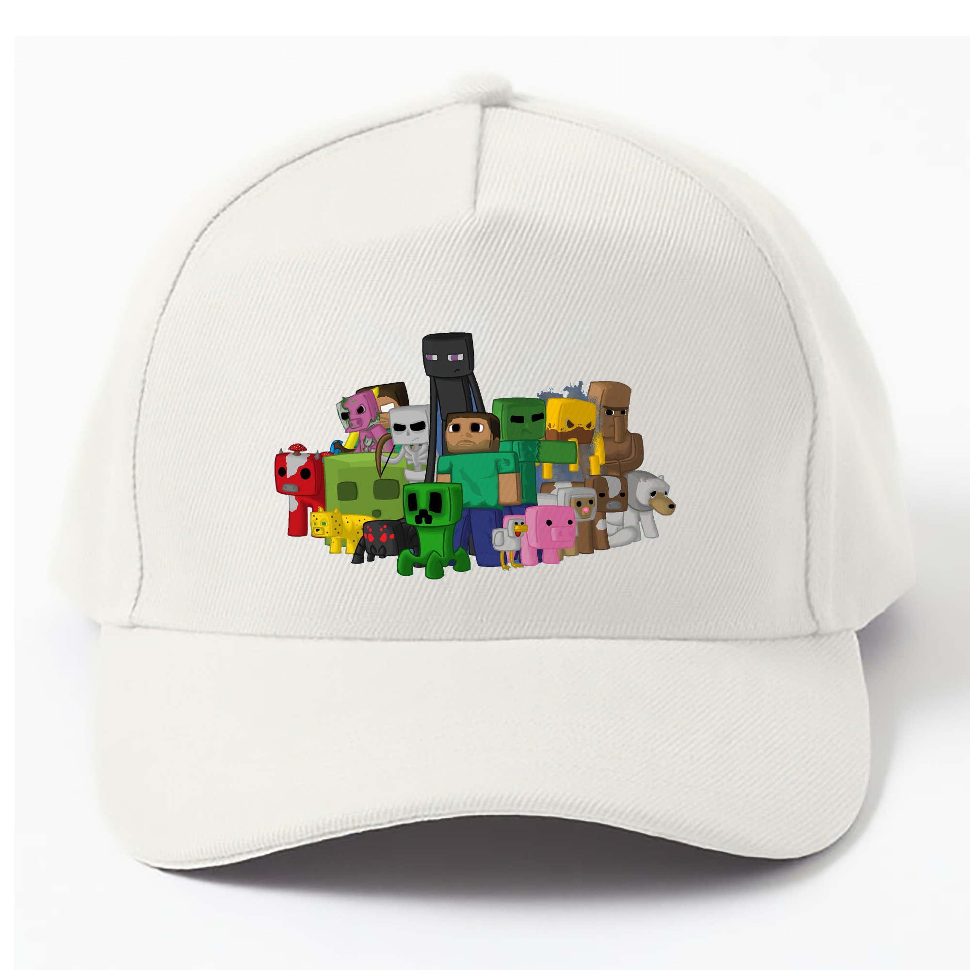 （画像用） マインクラフト ブロックの世界 Minecraft MC Block world ベースボールキャップ 綿100％ 男女兼用 帽子 スポーツ