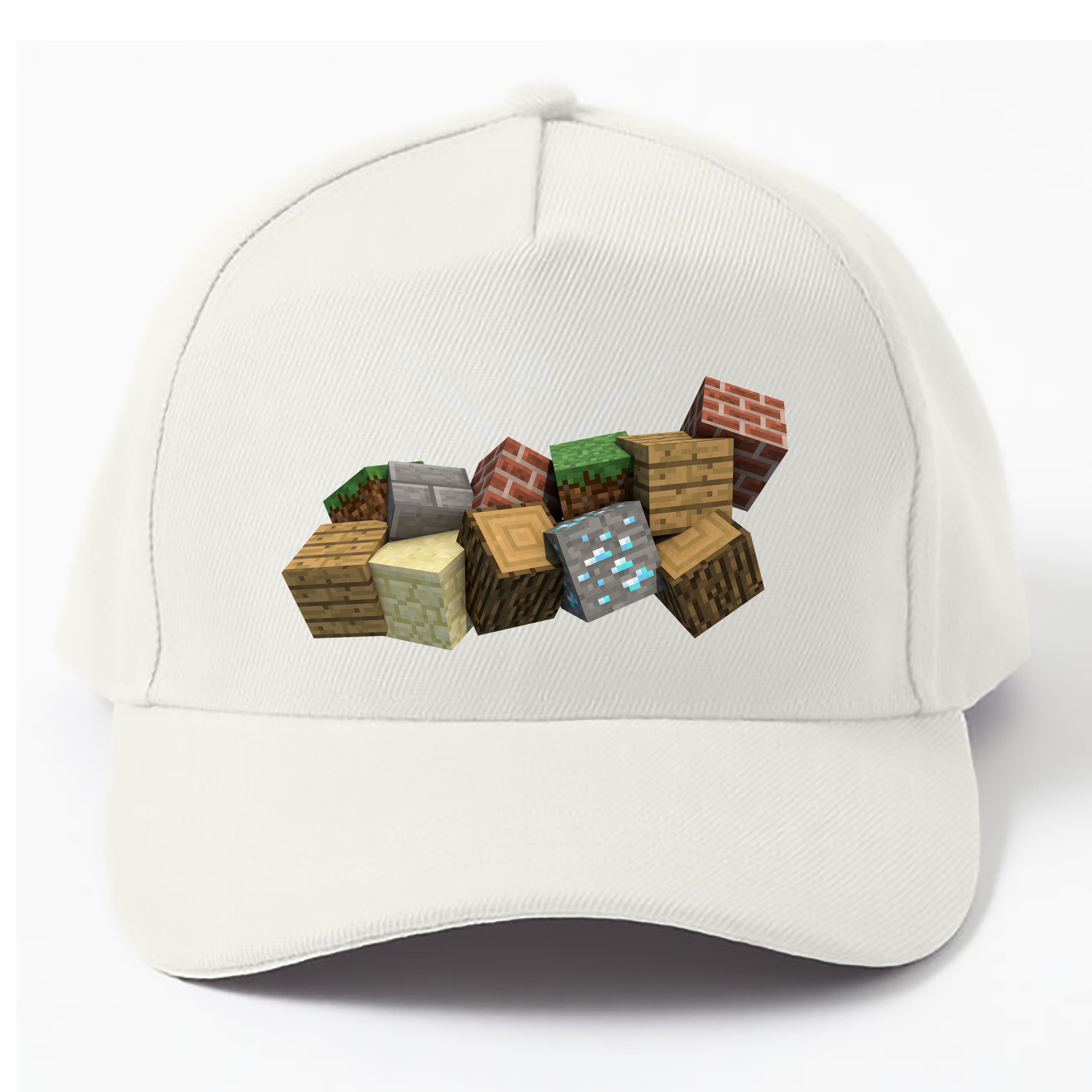 （画像用） マインクラフト ブロックの世界 Minecraft MC Block world ベースボールキャップ 綿100％ 男女兼用 帽子 スポーツ