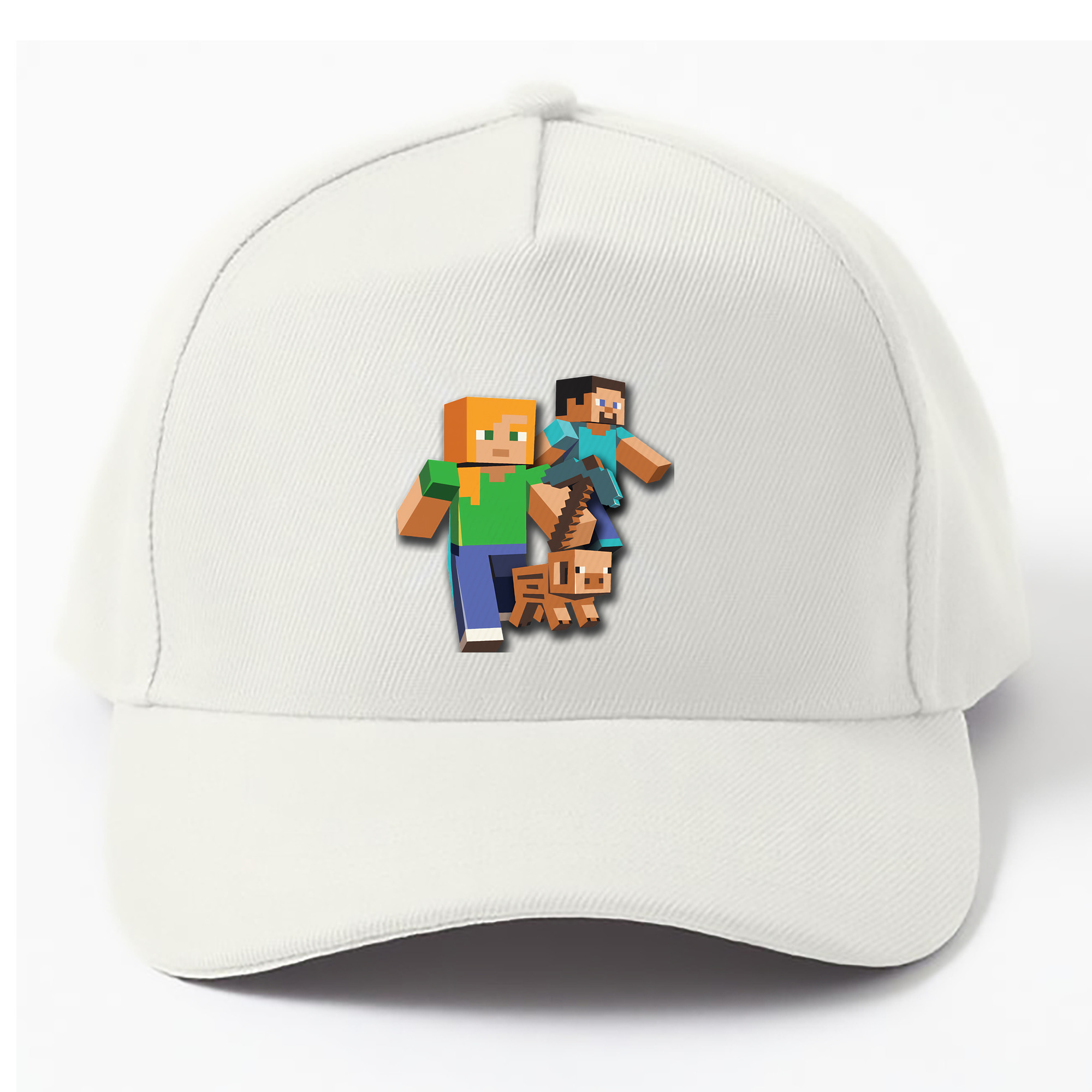 （画像用） マインクラフト ブロックの世界 Minecraft MC Block world ベースボールキャップ 綿100％ 男女兼用 帽子 スポーツ