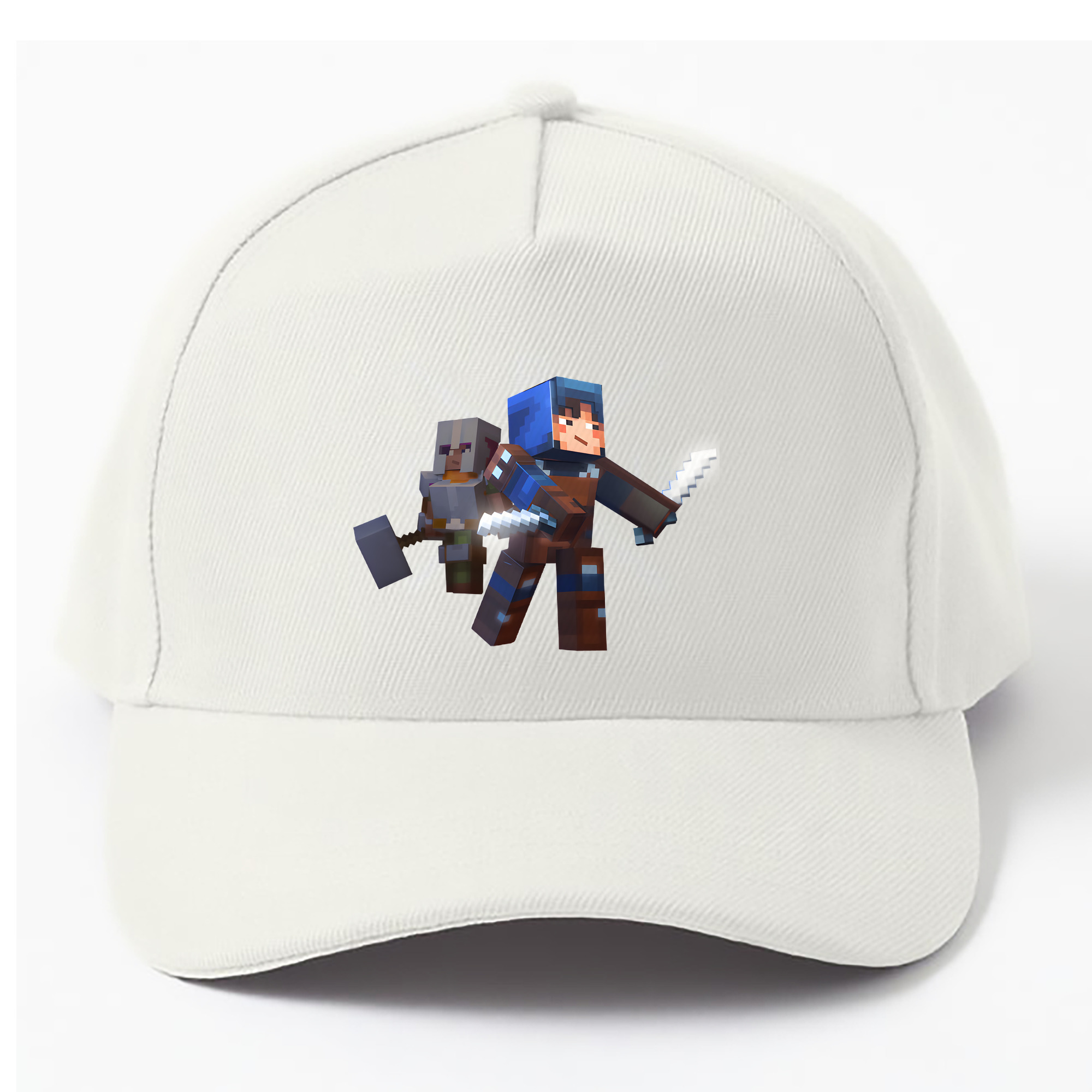 （画像用） マインクラフト ブロックの世界 Minecraft MC Block world ベースボールキャップ 綿100％ 男女兼用 帽子 スポーツ