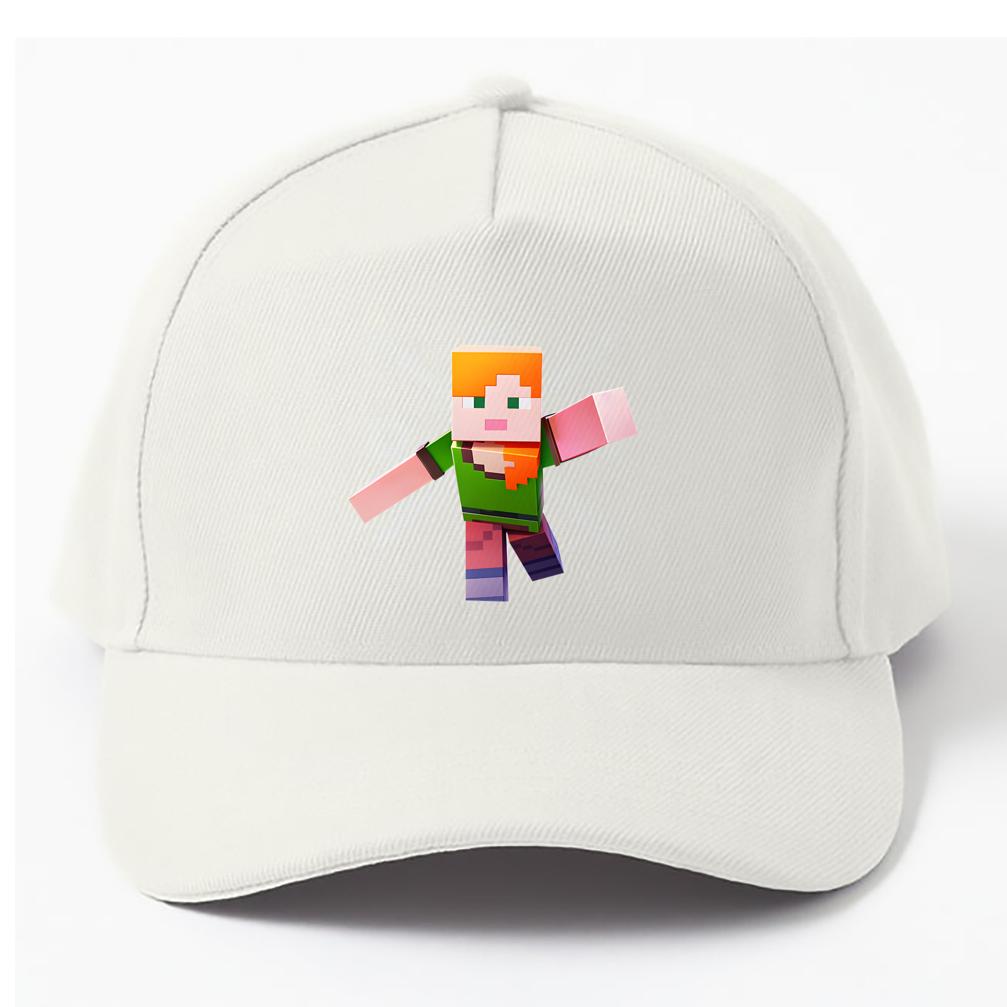 （画像用） マインクラフト ブロックの世界 Minecraft MC Block world ベースボールキャップ 綿100％ 男女兼用 帽子 スポーツ