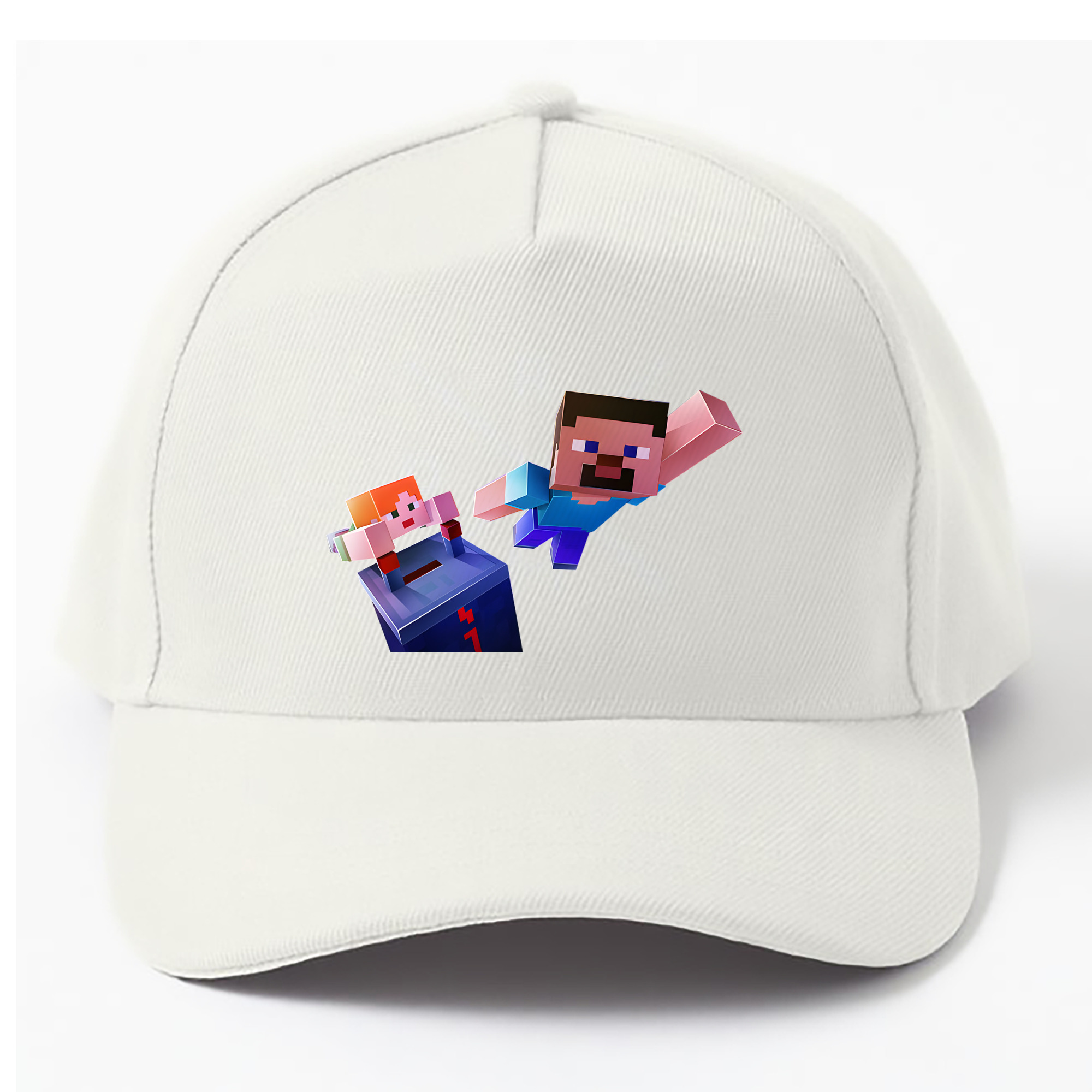（画像用） マインクラフト ブロックの世界 Minecraft MC Block world ベースボールキャップ 綿100％ 男女兼用 帽子 スポーツ