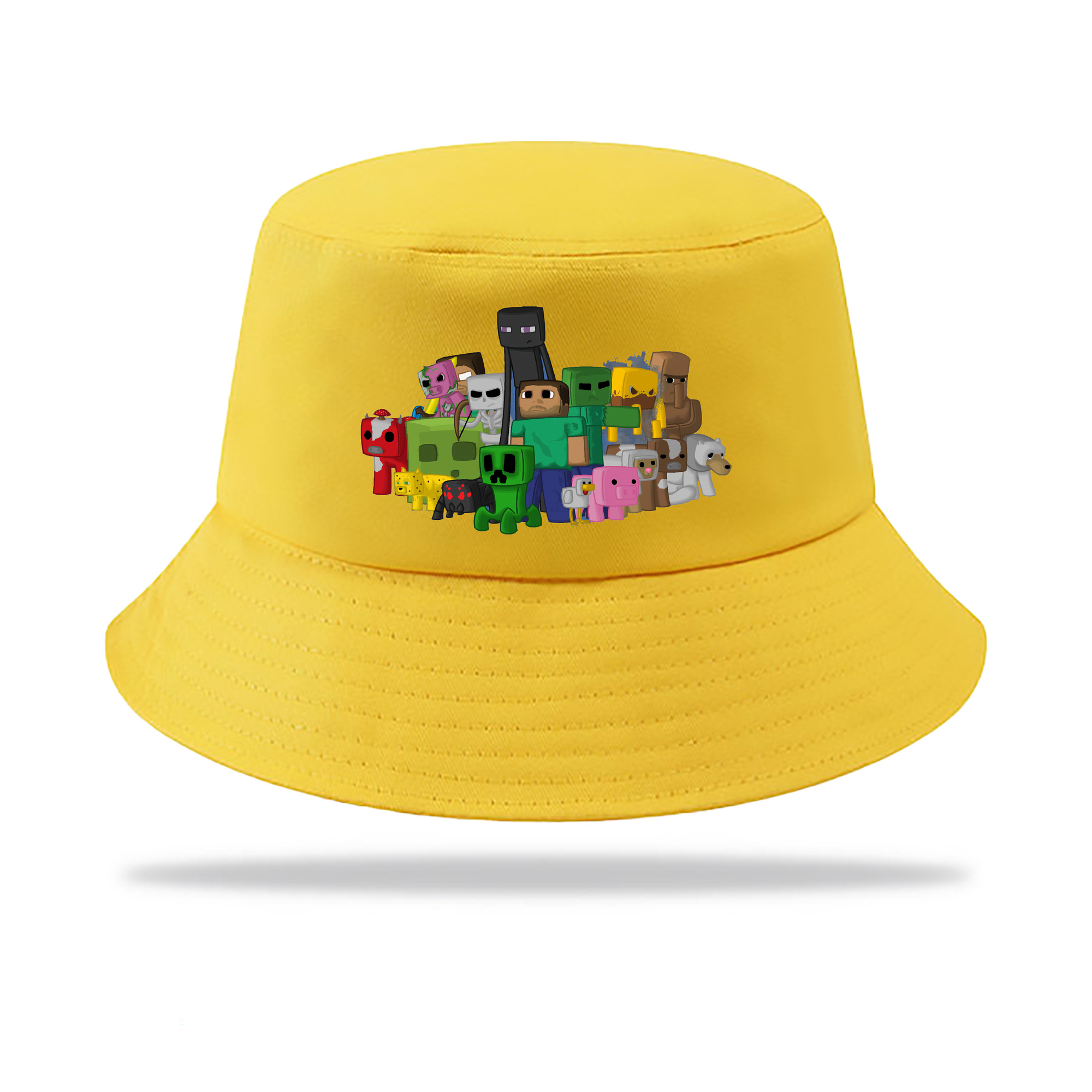 （画像用） マインクラフト ブロックの世界 Minecraft MC Block world アウトドア日除けバケットハット