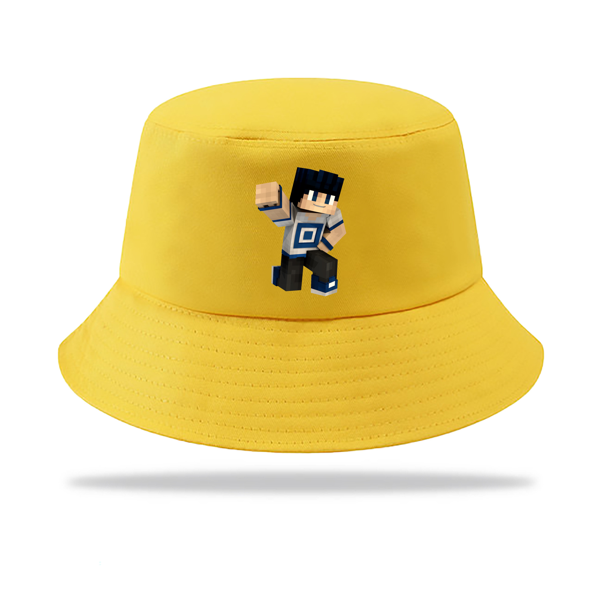 （画像用） マインクラフト ブロックの世界 Minecraft MC Block world アウトドア日除けバケットハット