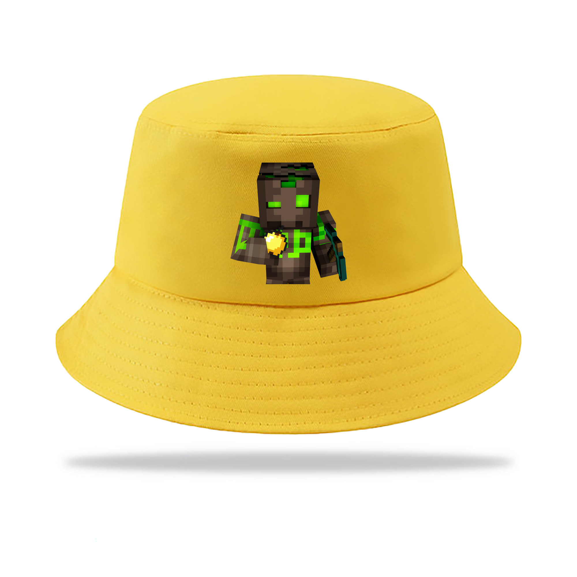（画像用） マインクラフト ブロックの世界 Minecraft MC Block world アウトドア日除けバケットハット