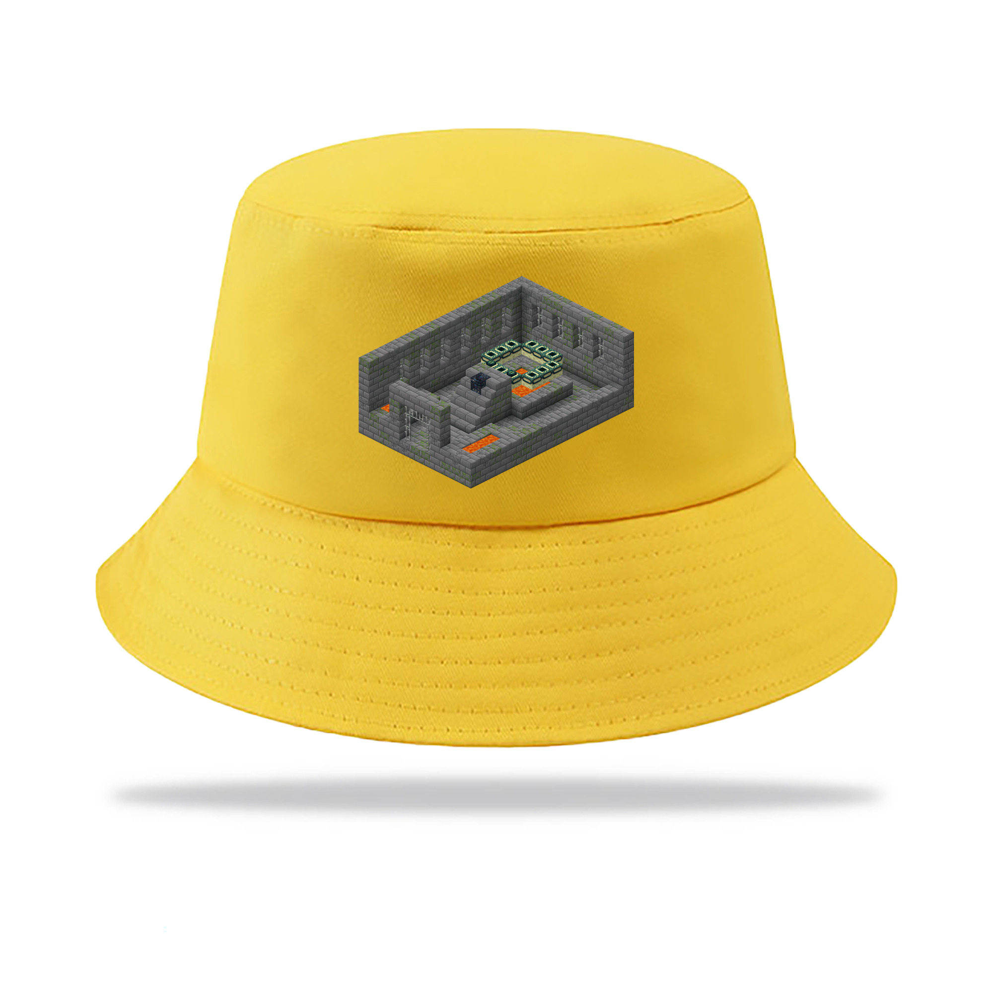 （画像用） マインクラフト ブロックの世界 Minecraft MC Block world アウトドア日除けバケットハット